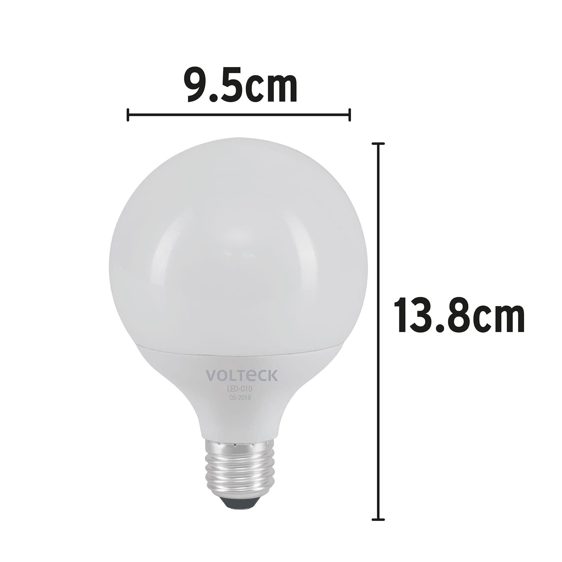 Lámpara de LED tipo globo 8 W luz de día, en caja, Volteck