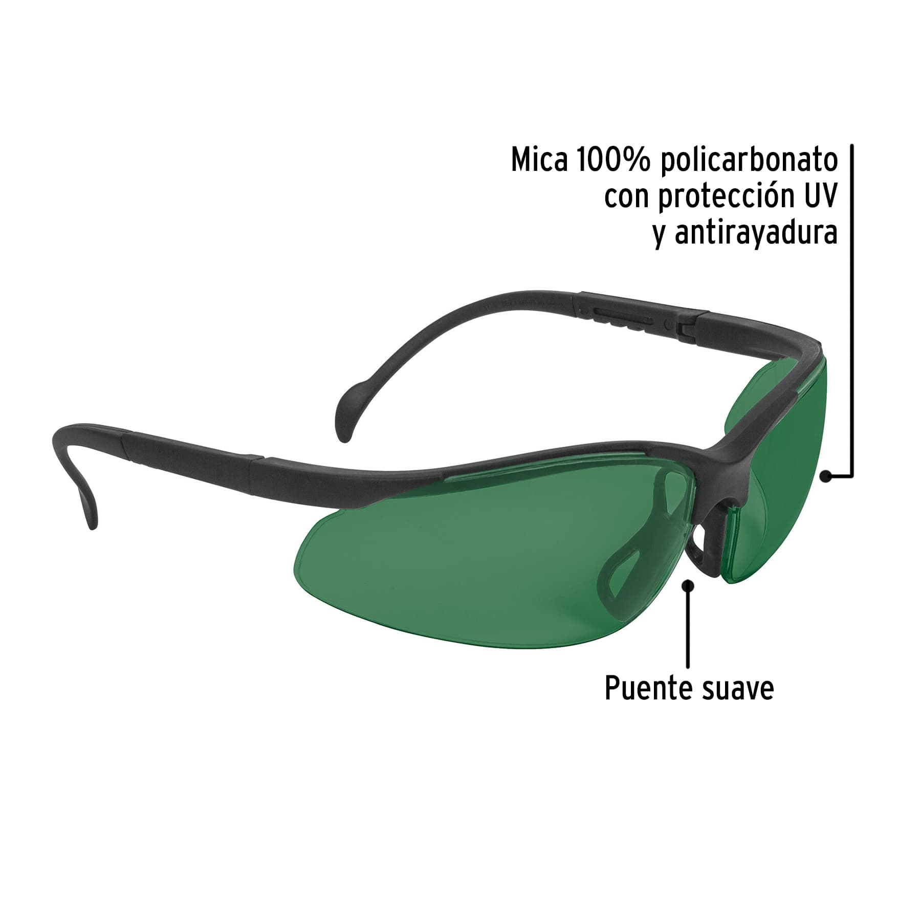 Lentes de seguridad verdes, Truper Vision