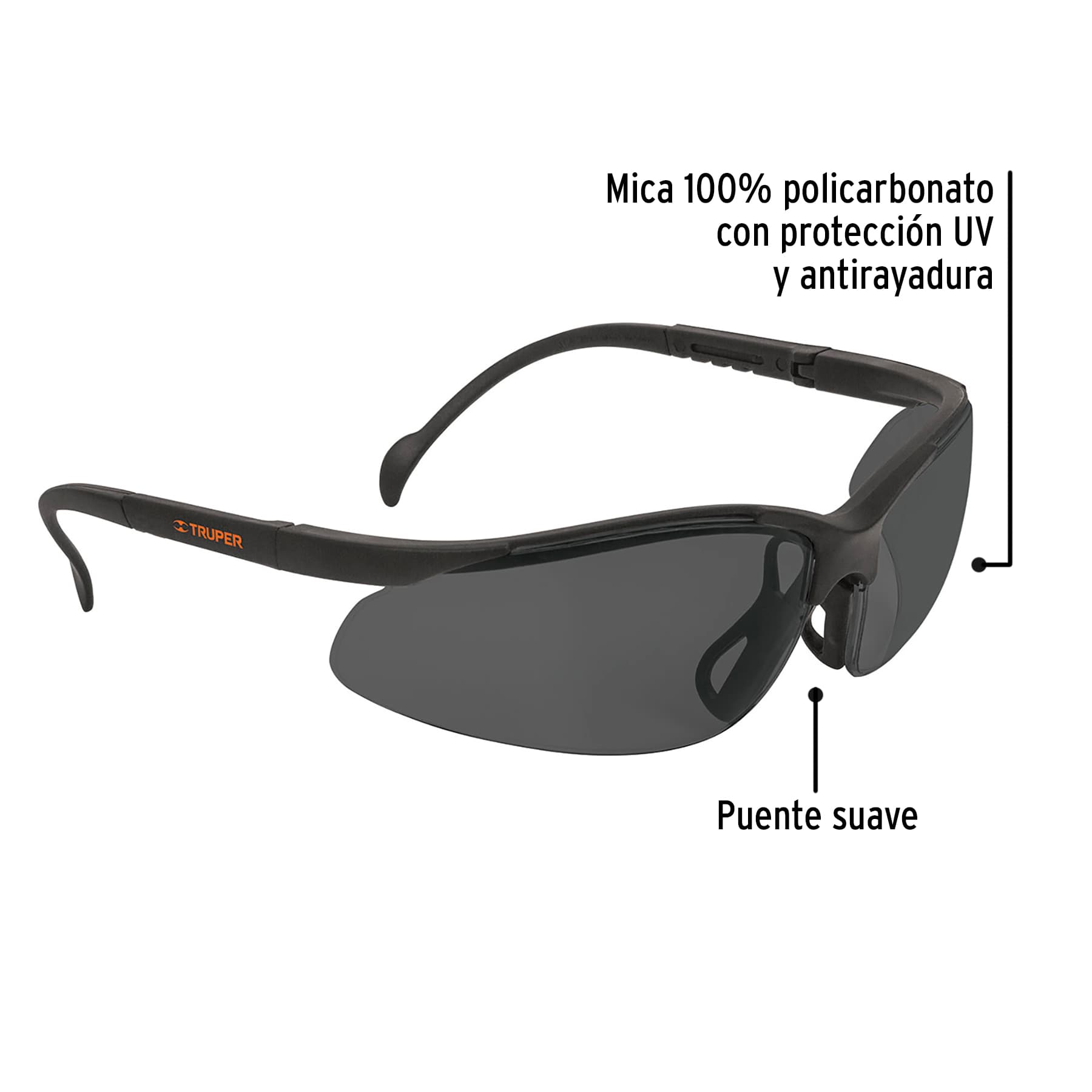 Lentes de seguridad grises, Truper Vision