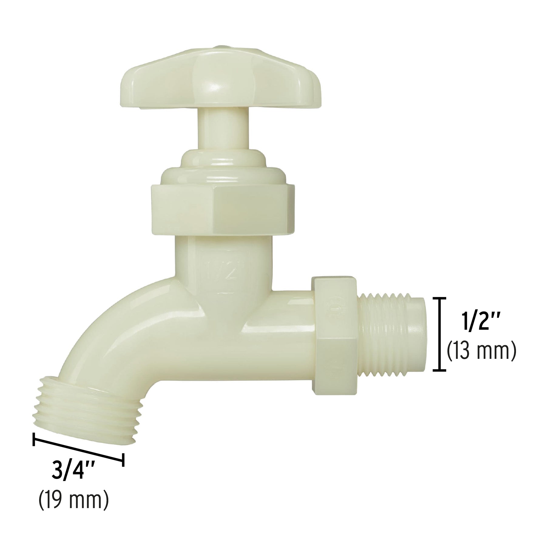 Llave para manguera, de plástico 65g,1/2", granel, Pretul