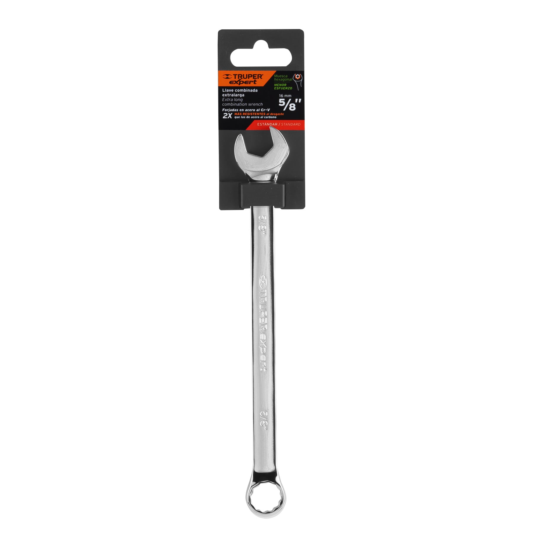 Llave combinada extralarga 5/8" x 240 mm de largo, Expert