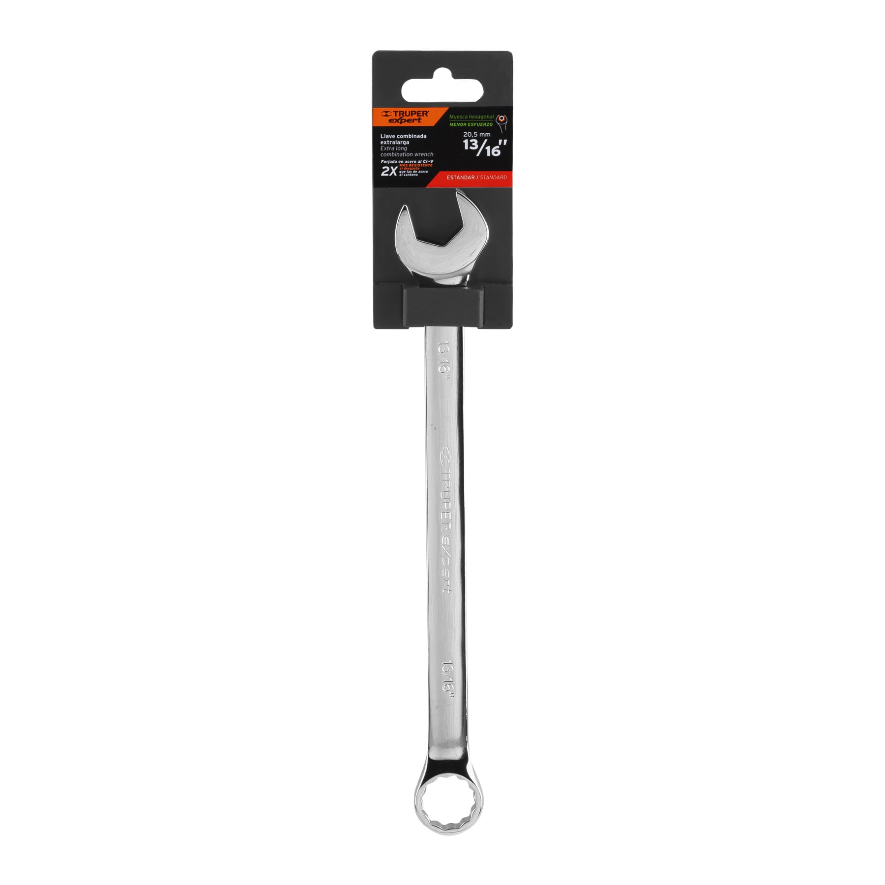 Llave combinada extralarga 13/16" x 298 mm de largo, Expert