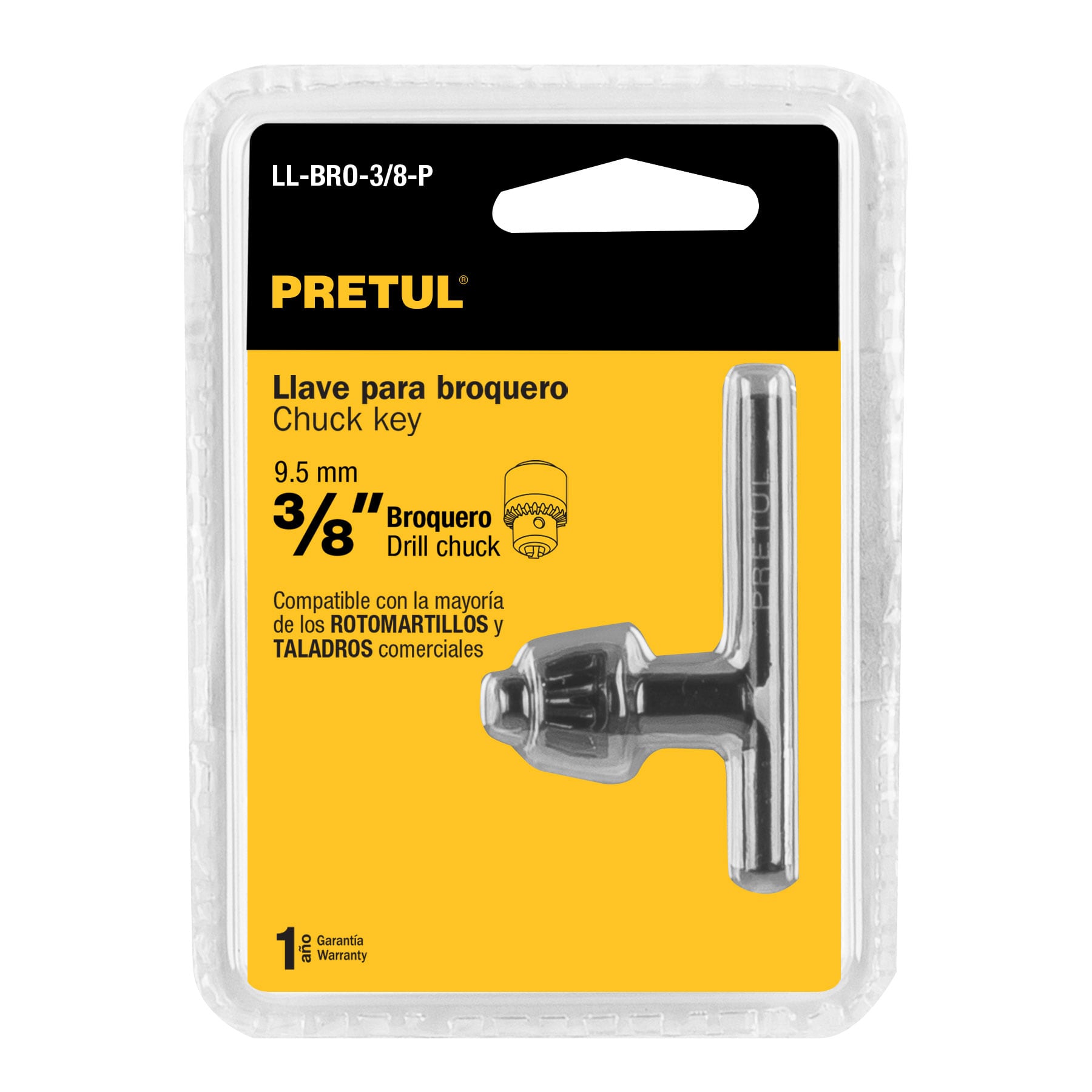 Llave para broquero de 3/8", Pretul