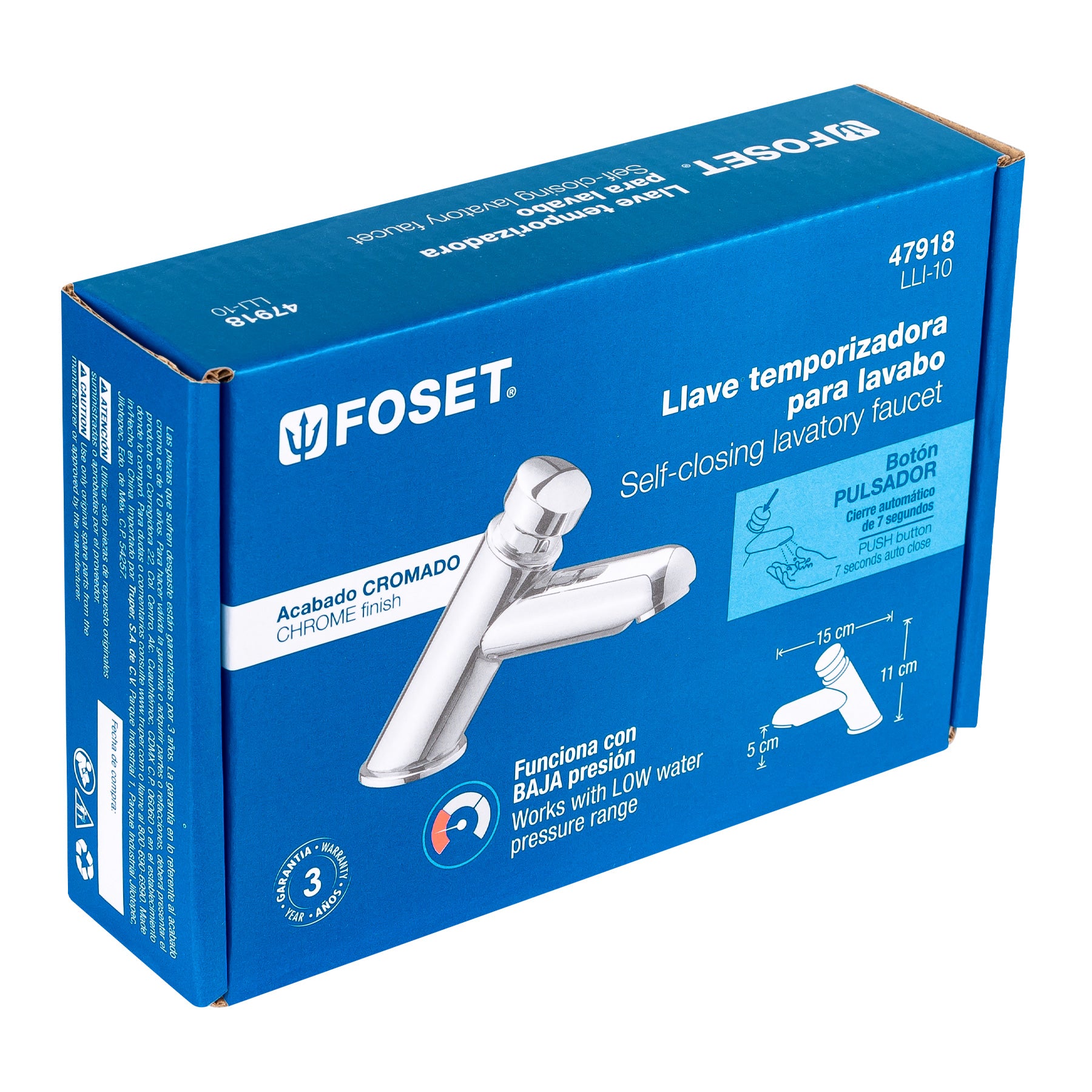 Llave temporizadora para lavabo, Foset