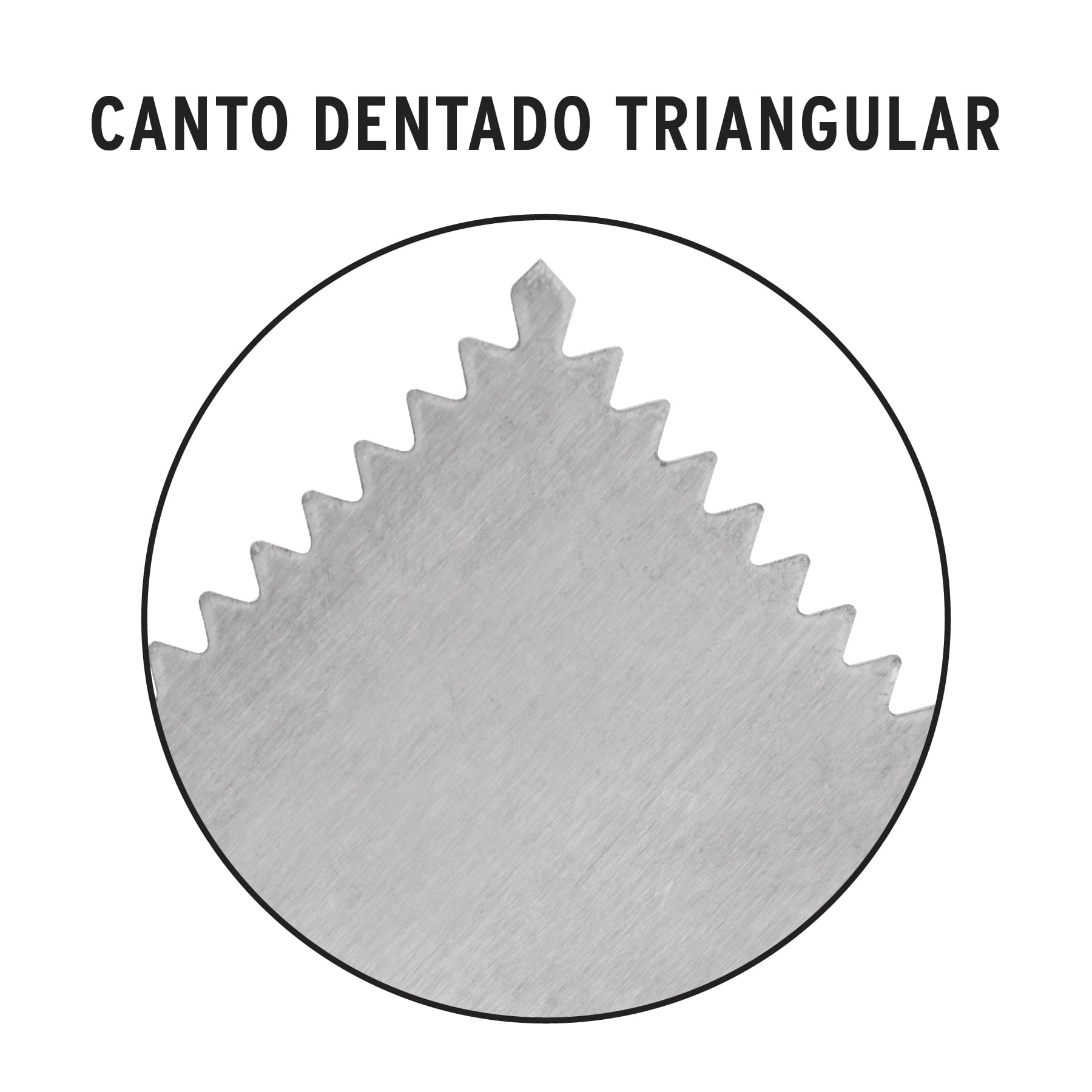 Llana 11" dentado triangular, 6 remaches, mango madera, Truper