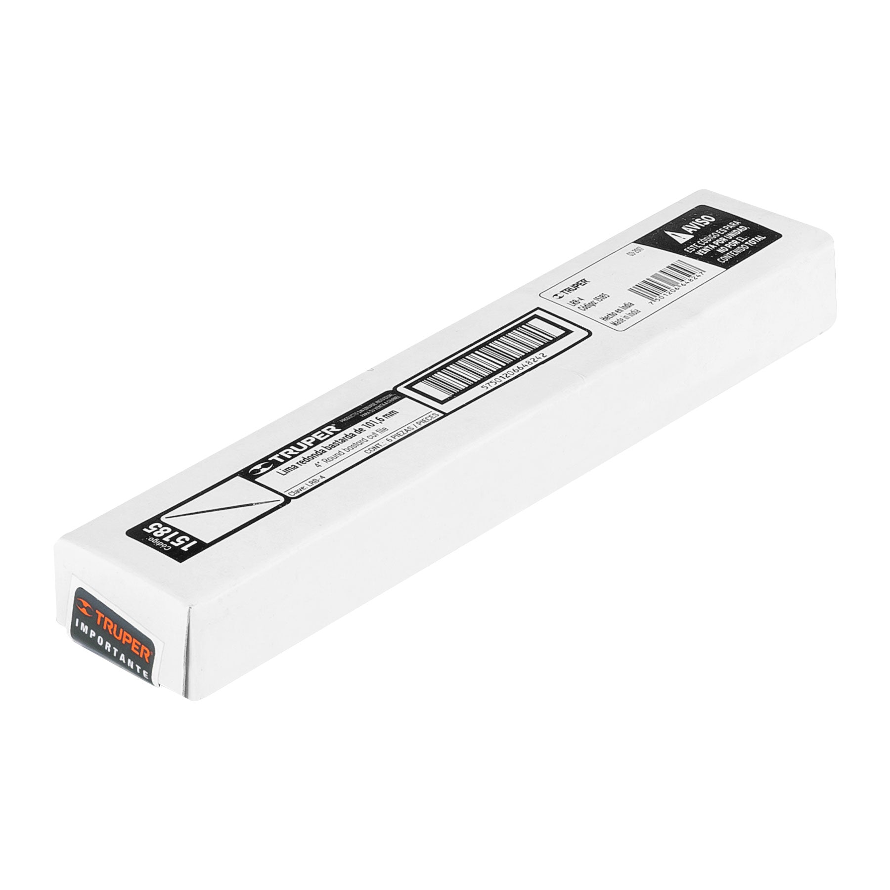 Lima redonda bastarda 4", Truper