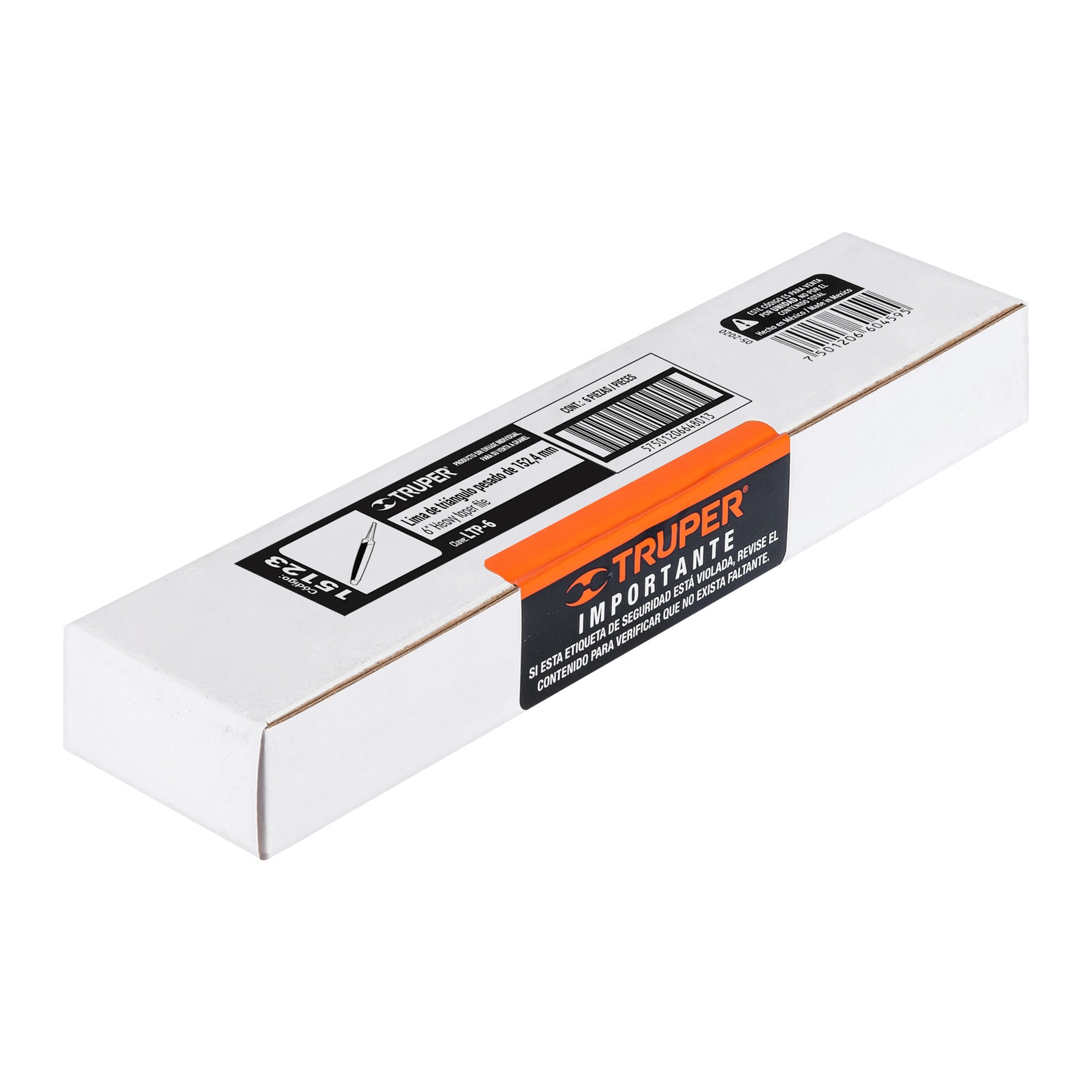 Lima triángulo pesado 6", 34 dpp, Truper