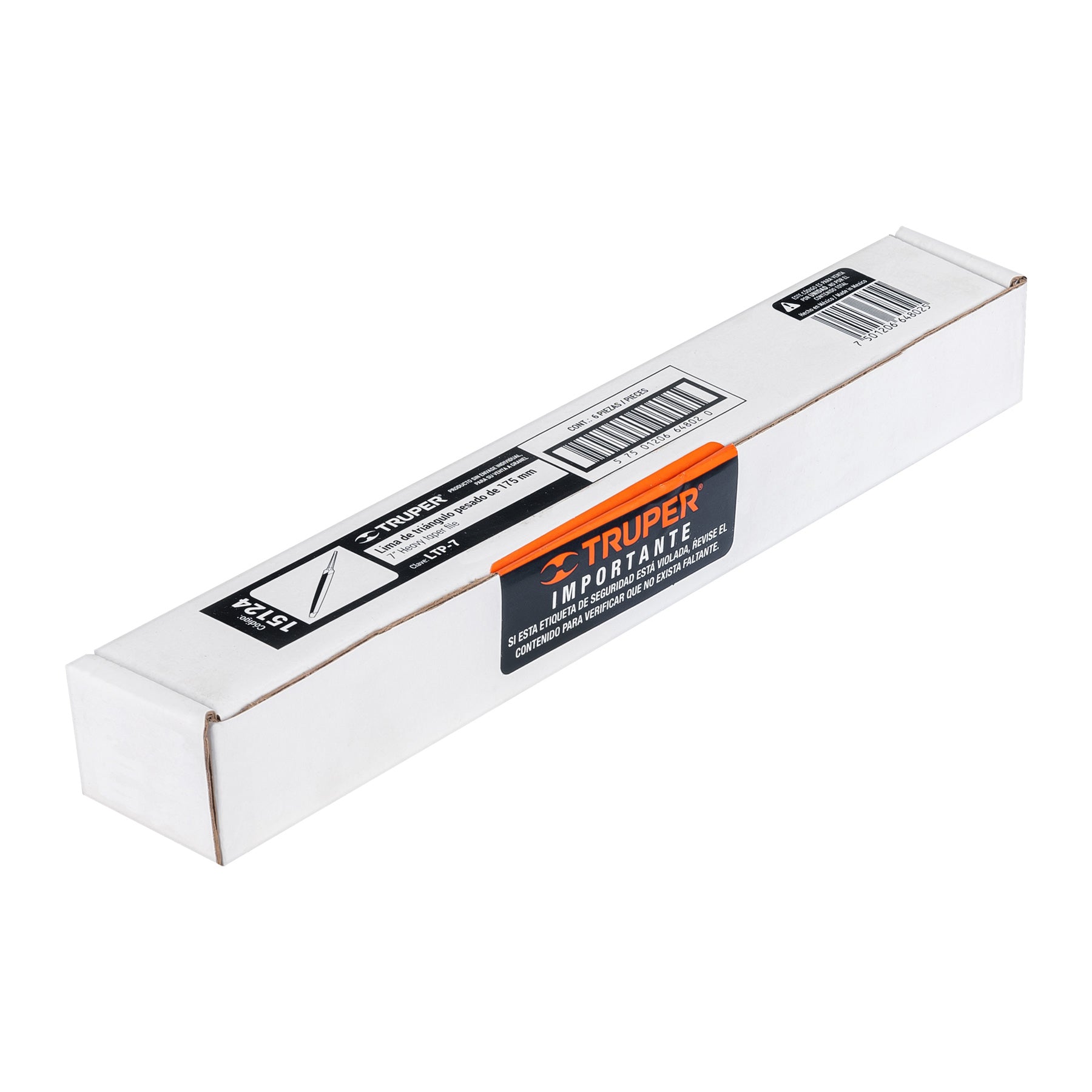 Lima triángulo pesado 7", 34 dpp, Truper