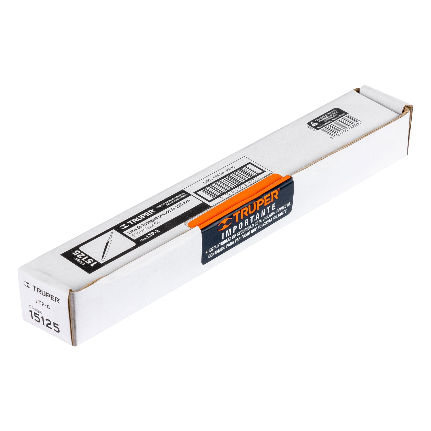 Lima triángulo pesado 8", 34 dpp, Truper