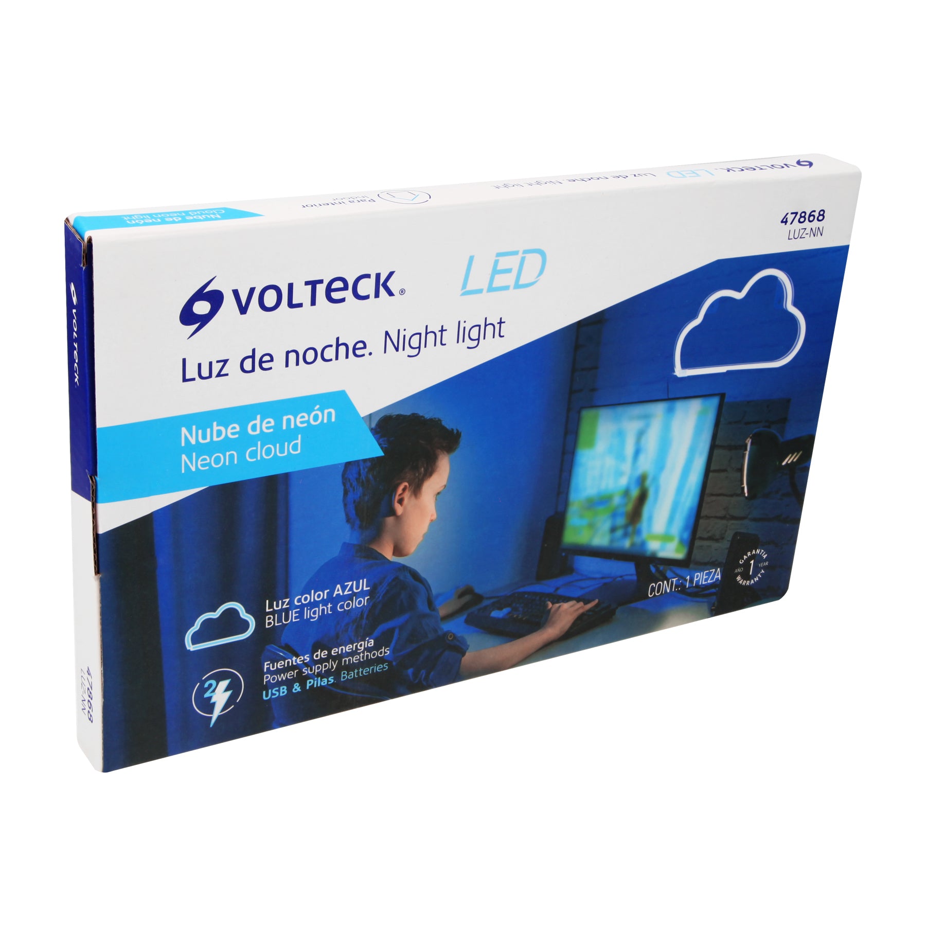 Luz de noche de LED nube neón, Volteck