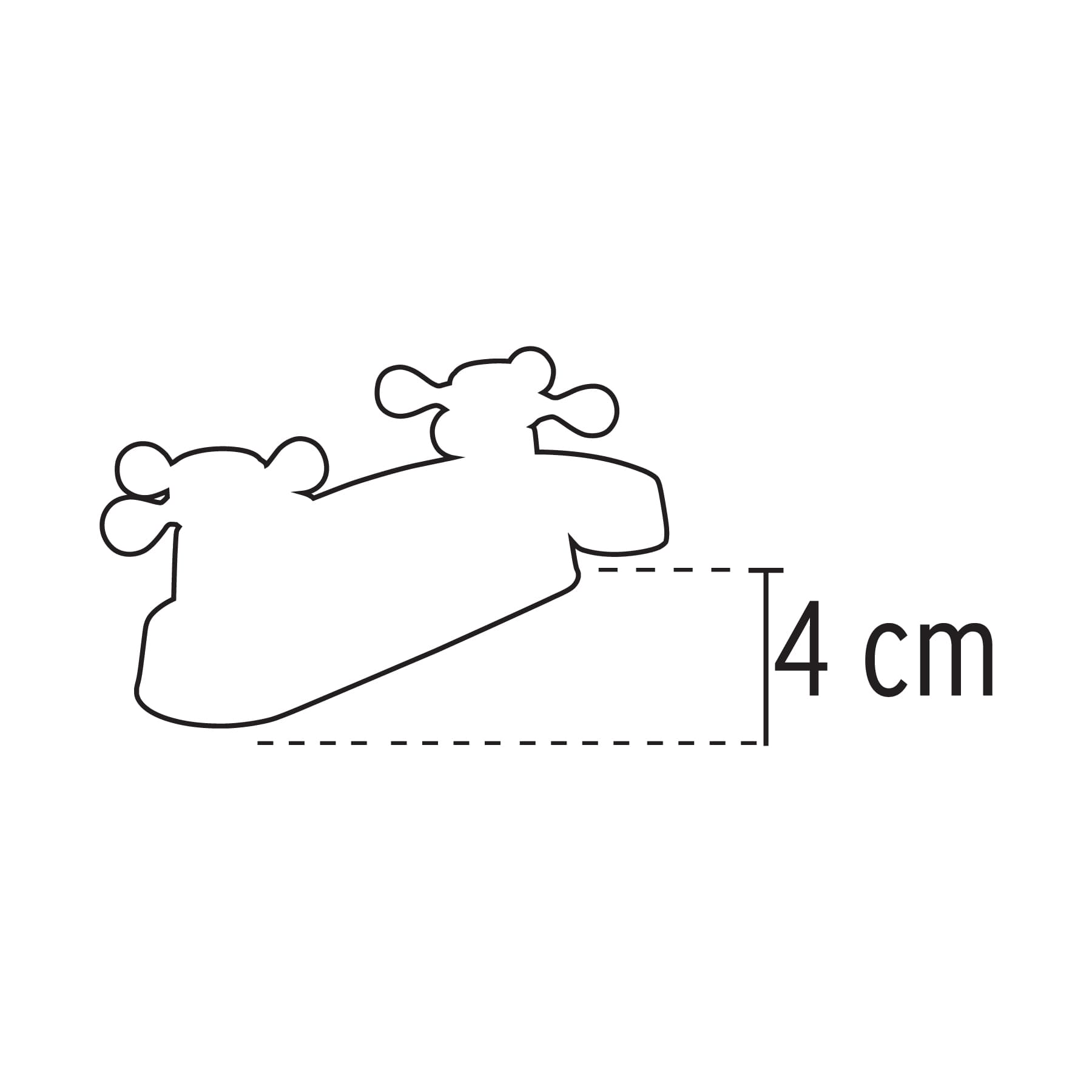 Mezcladora 4" para lavabo, nariz larga, manerales cruceta