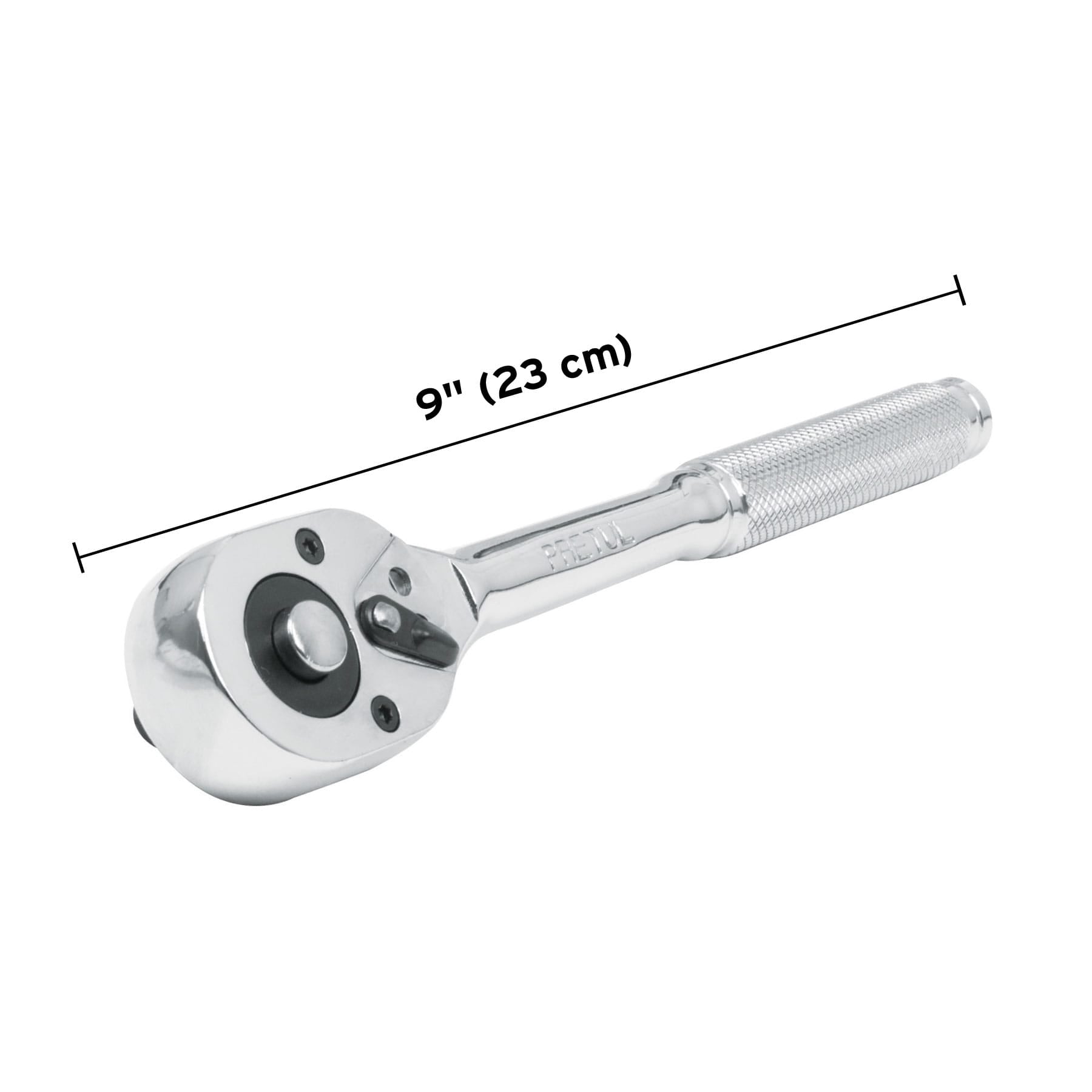 Matraca cuadro 1/2" cabeza de pera liberación rápida, Pretul