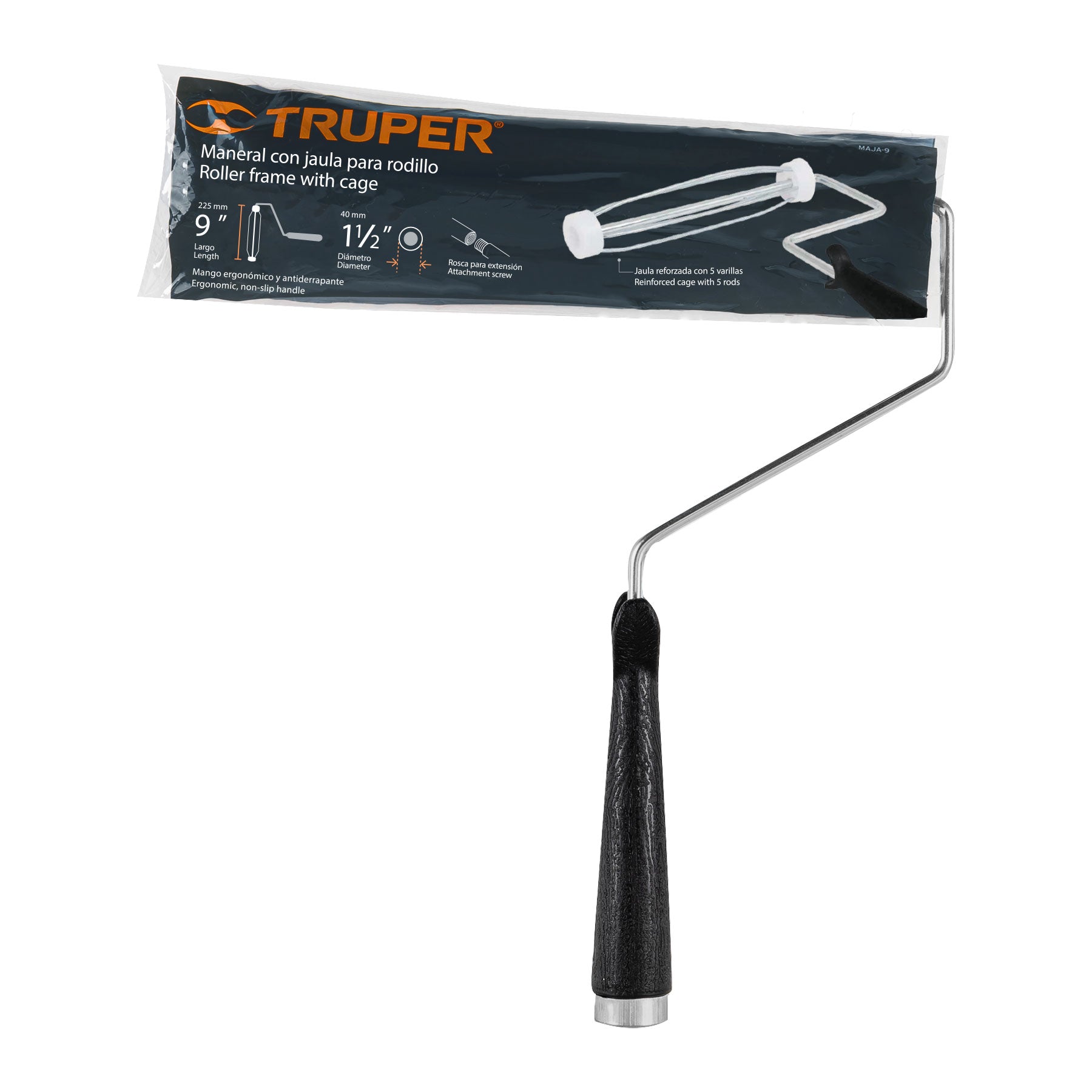 Maneral de 9" con jaula para rodillo, Truper