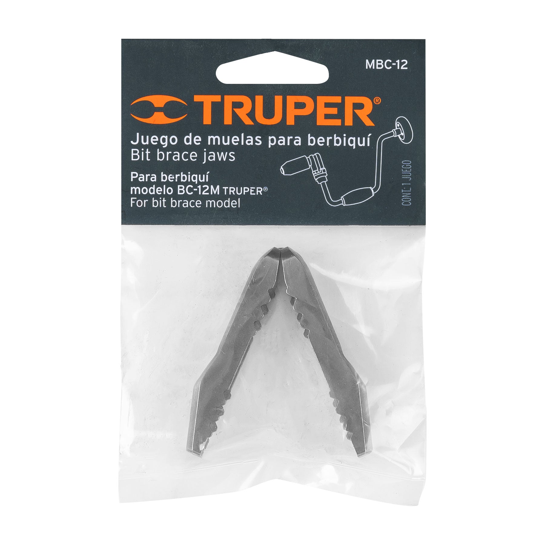 Juego de muelas para berbiquí 12", Truper