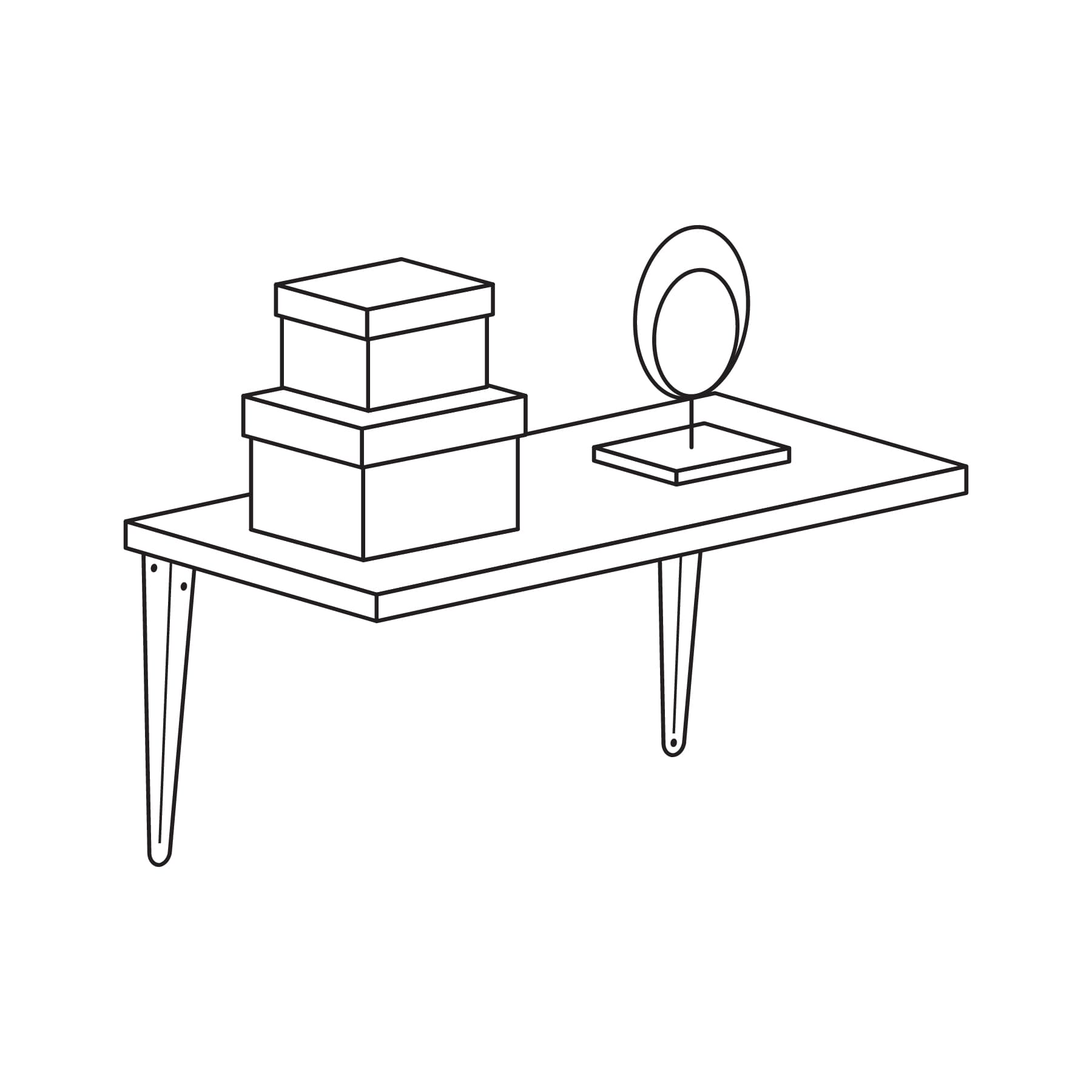 Ménsula de acero blanca 5 x 6", Fiero