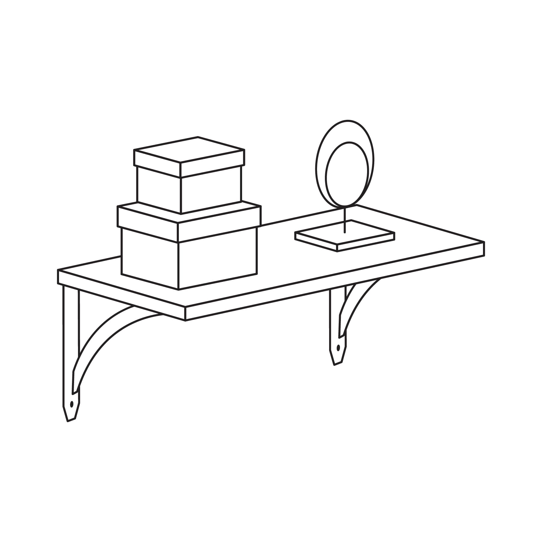 Ménsula reforzada blanca 8 x 10" diseño barra, Fiero