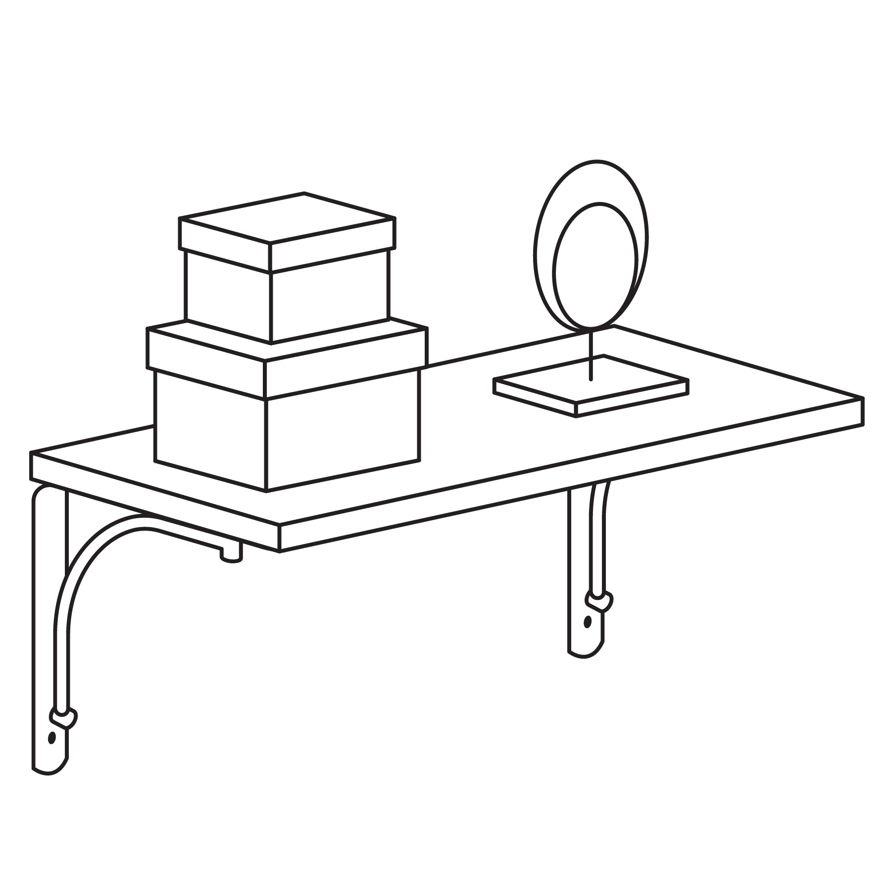 Ménsula reforzada blanca 6 x 6" diseño alambrón, Fiero