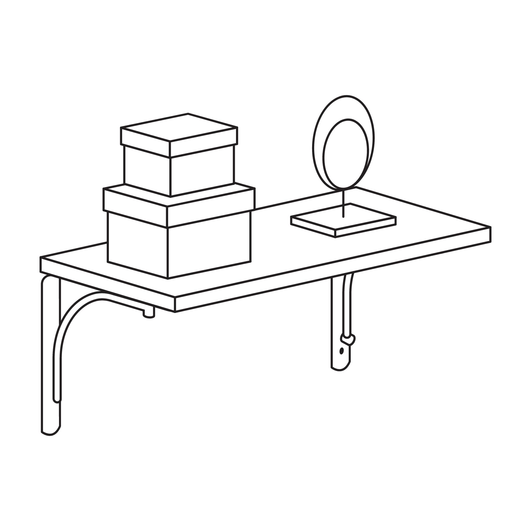 Ménsula reforzada blanca 8 x 8" diseño alambrón, Fiero