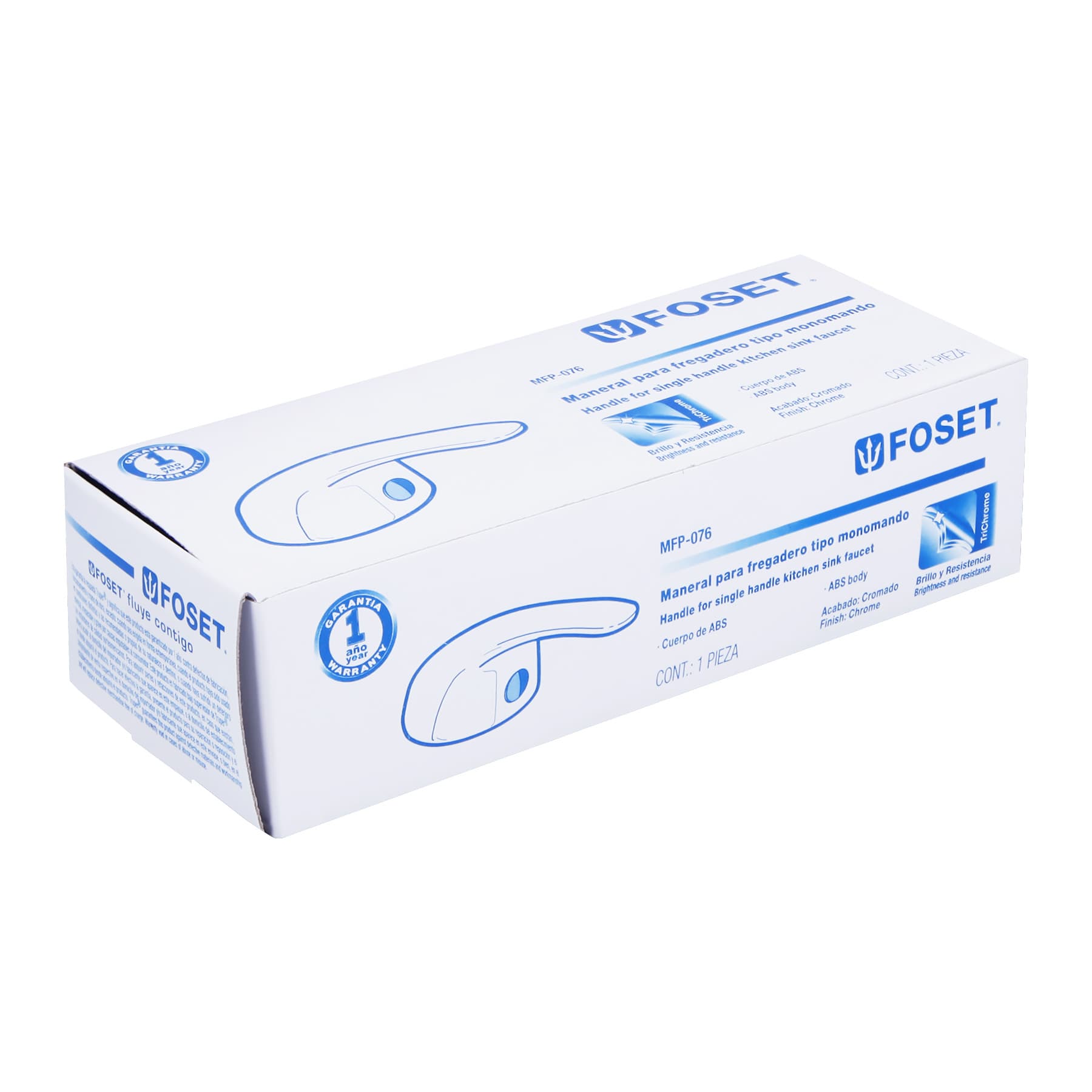 Maneral de palanca para monomando de fregadero, cromo, Basic