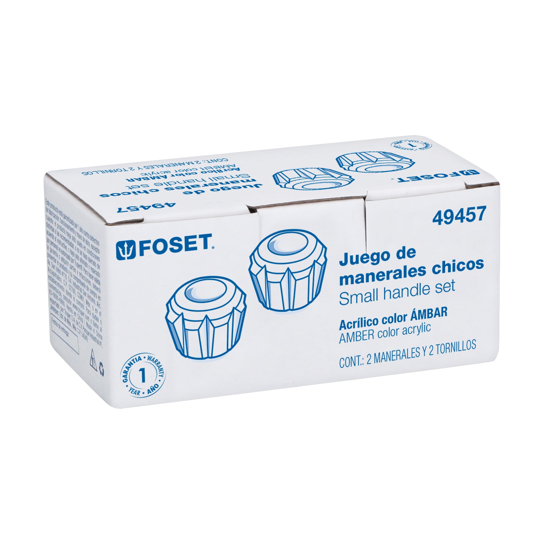 Juego 2 manerales acrílico ámbar para lavabo y fregadero, Basic