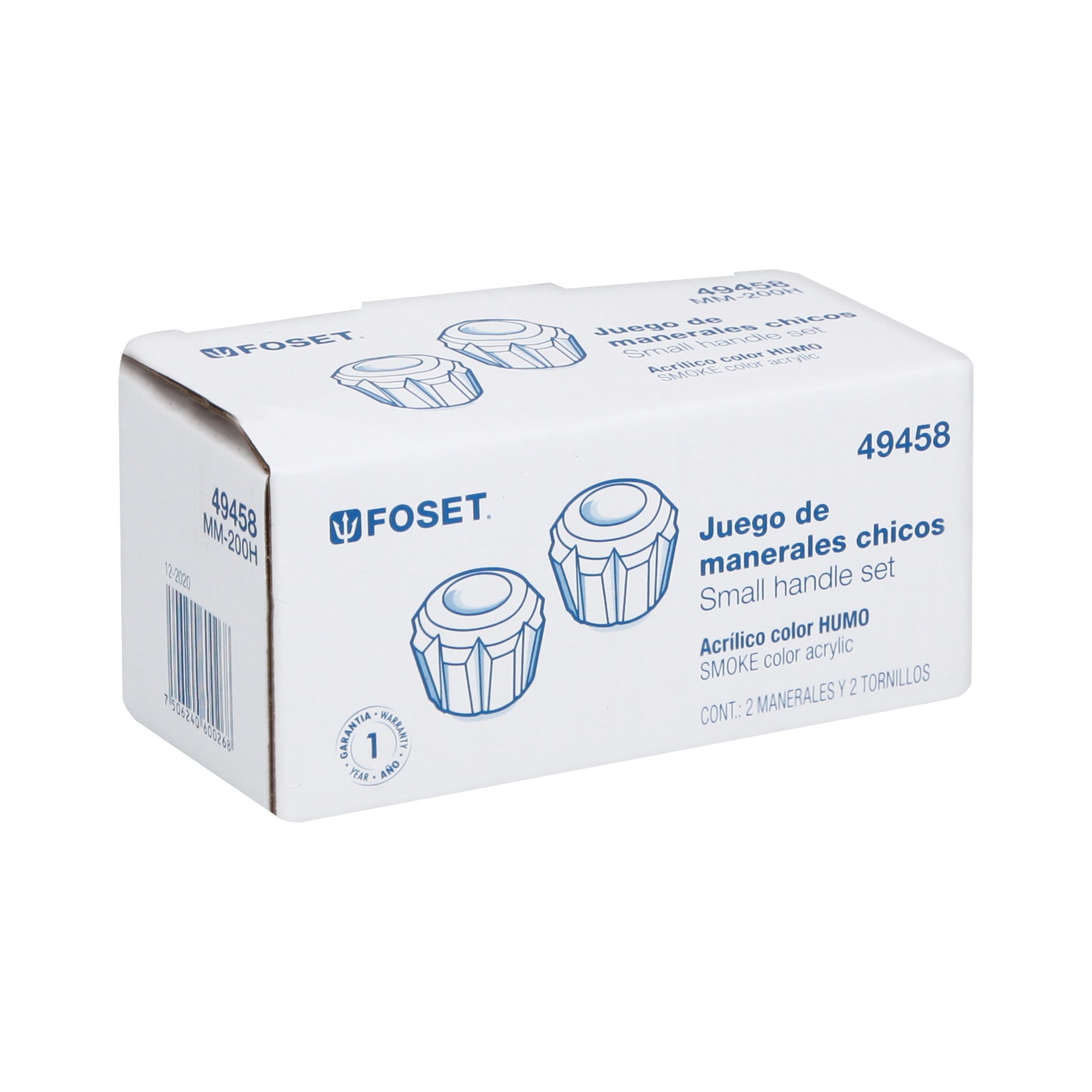 Juego 2 manerales acrílico humo para lavabo y fregadero, Basic