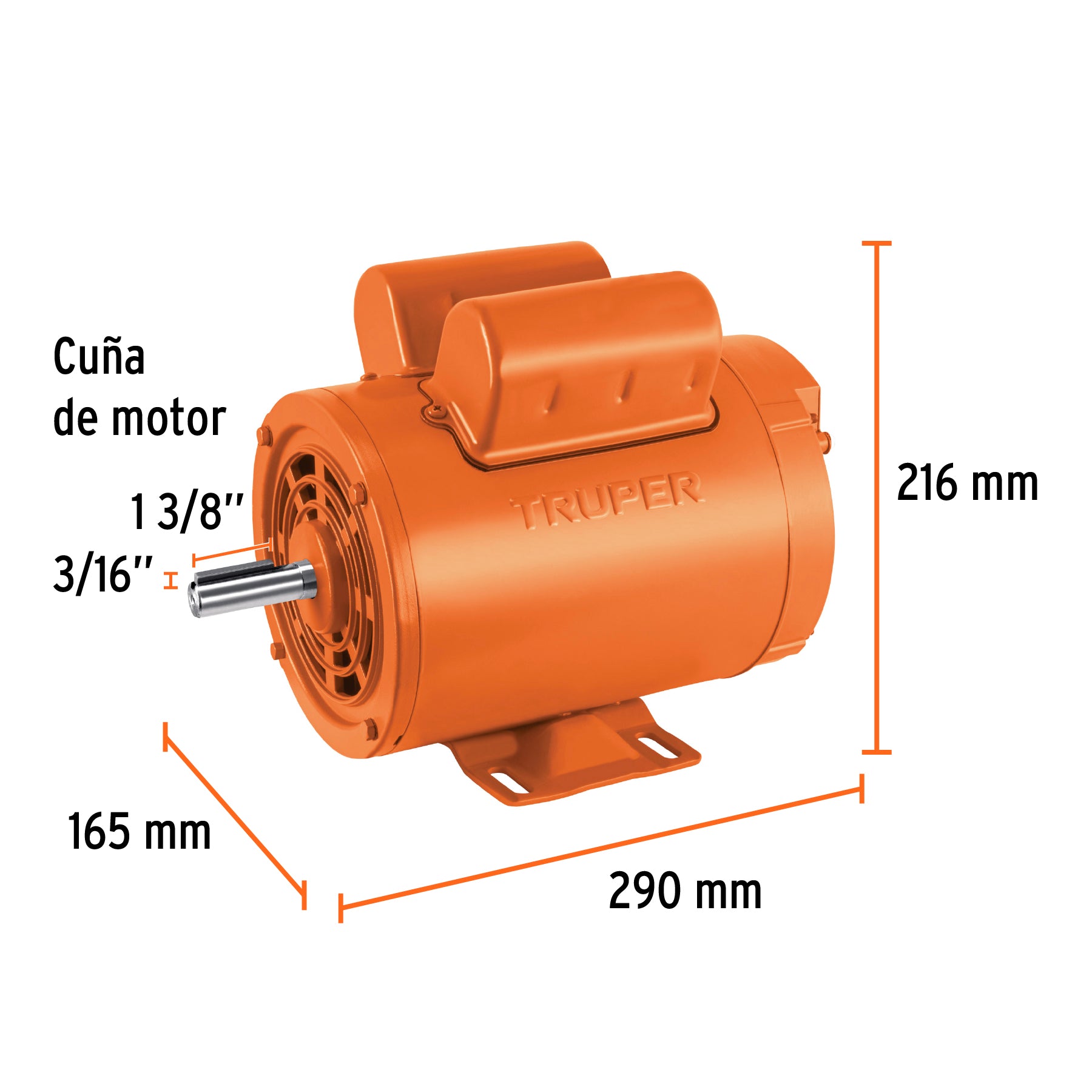 Motor eléctrico monofásico de 1 1/2 HP, alta velocidad