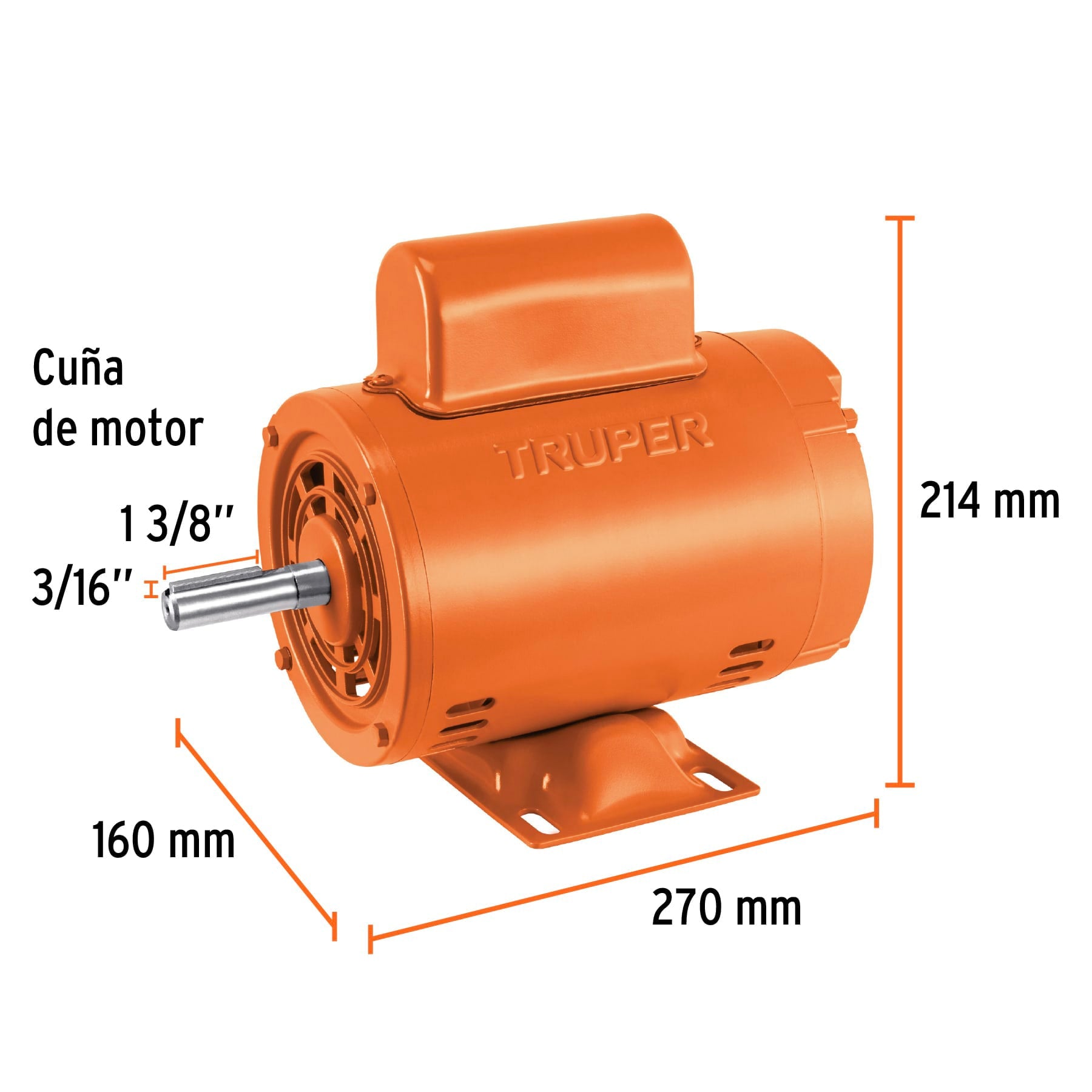 Motor eléctrico monofásico de 1/4 HP, baja velocidad, Truper