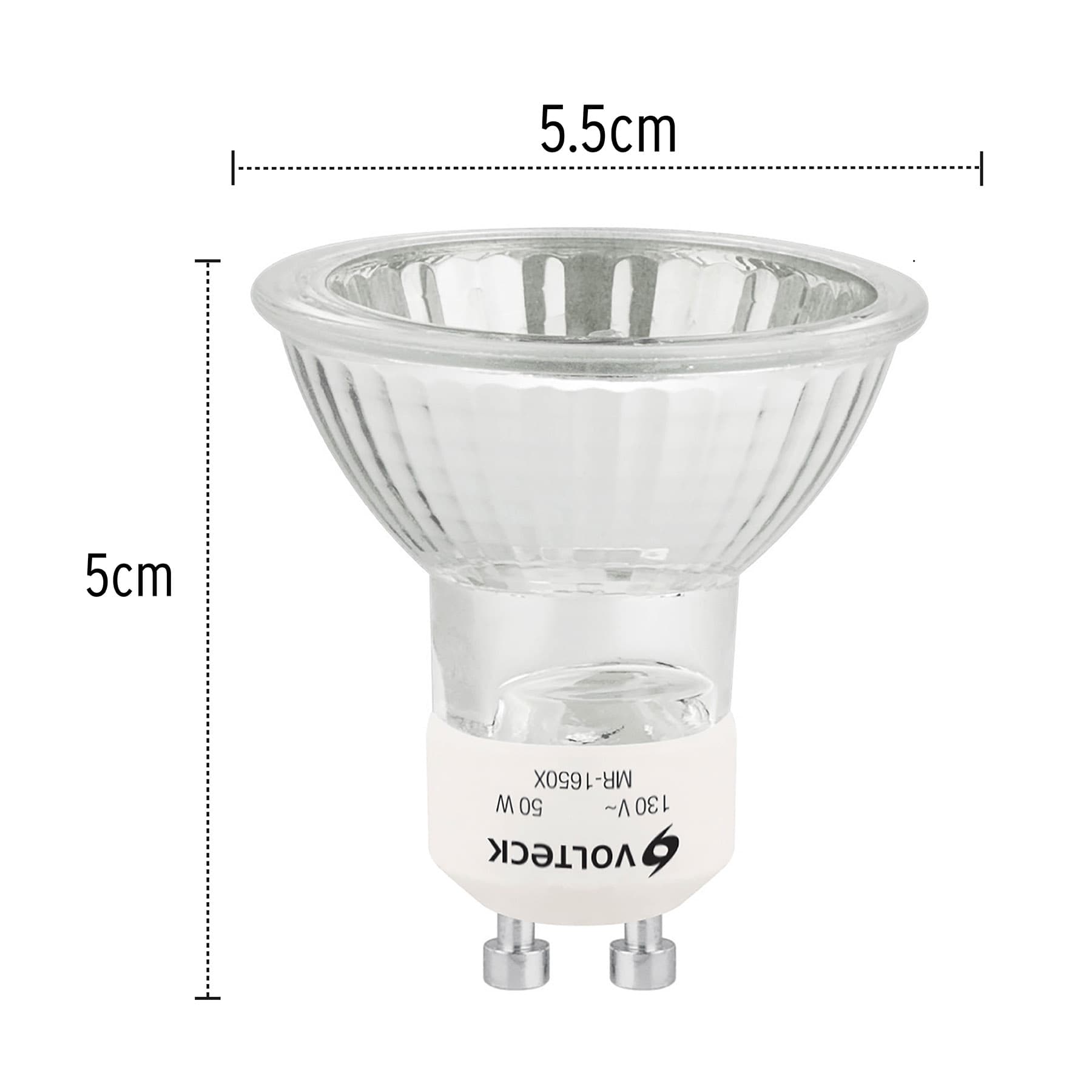 Lámpara de halógeno 50 W tipo MR 16 base GU10, Volteck