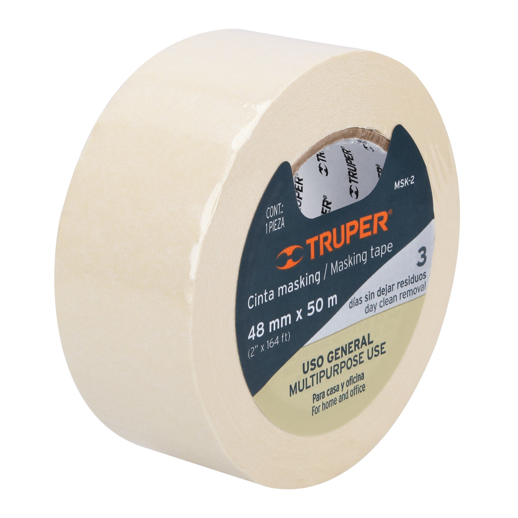 Cinta masking tape de 2" x 50 m, Truper