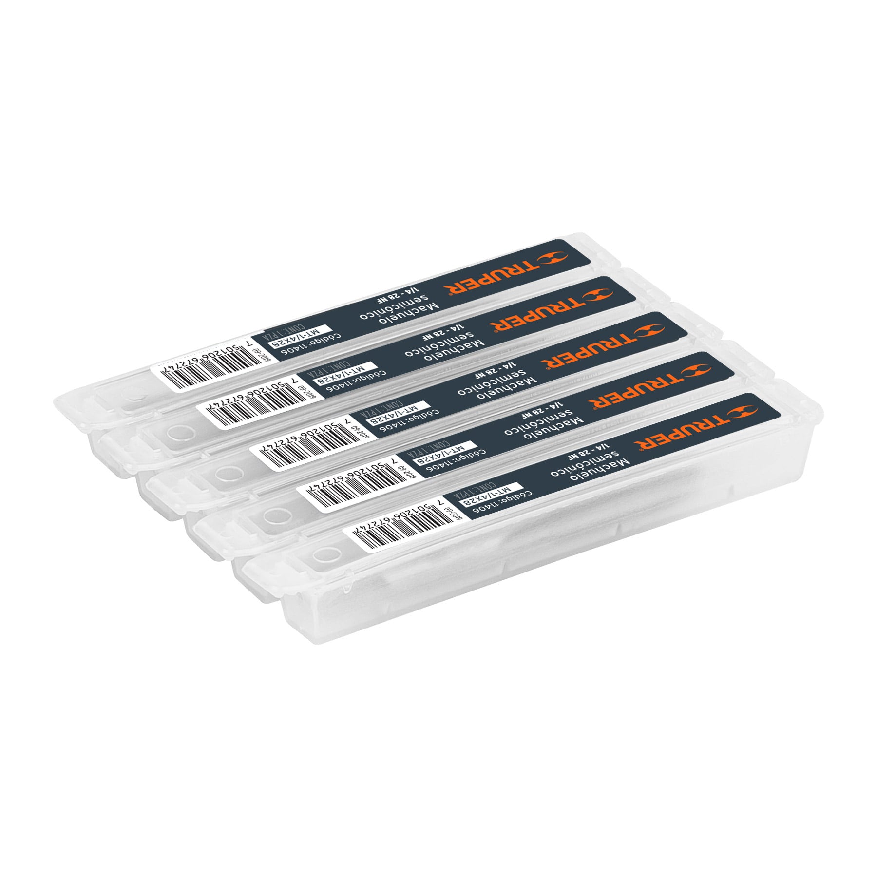 Machuelo semicónico 1/4" x 28 cuerda fina, Truper