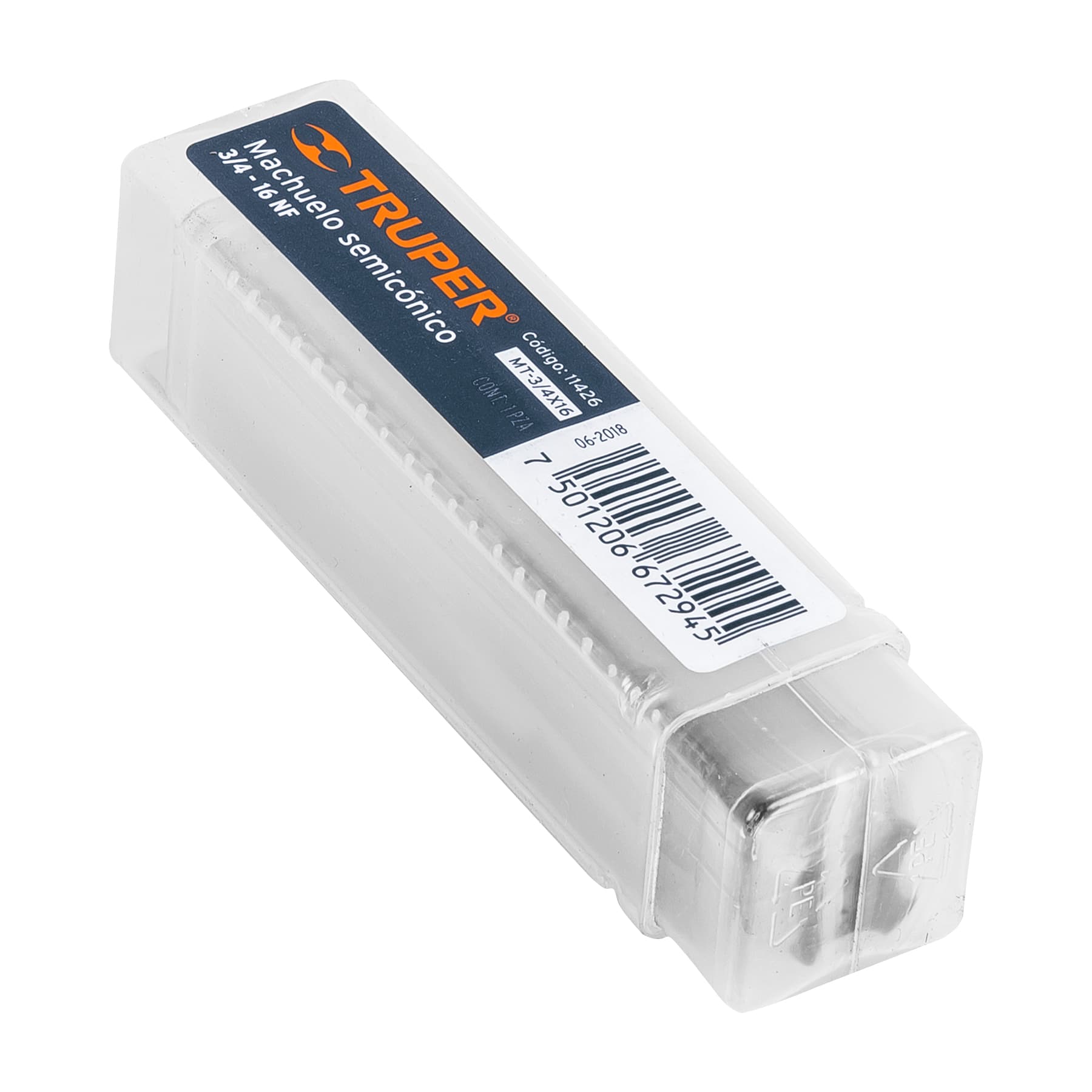 Machuelo semicónico 3/4"x16 UNF, estuche individual, Truper