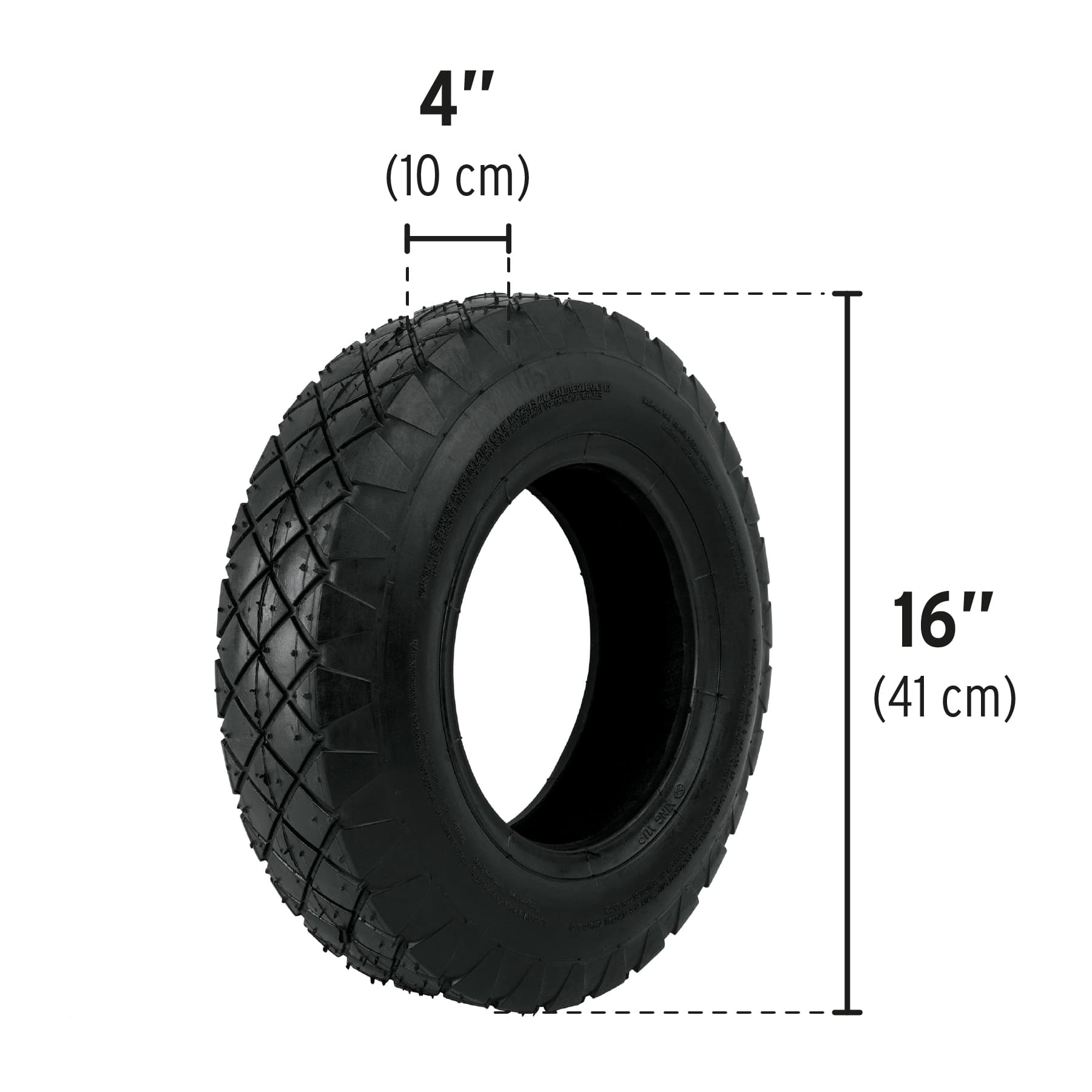 Llanta neumática 16", sin cámara, Pretul