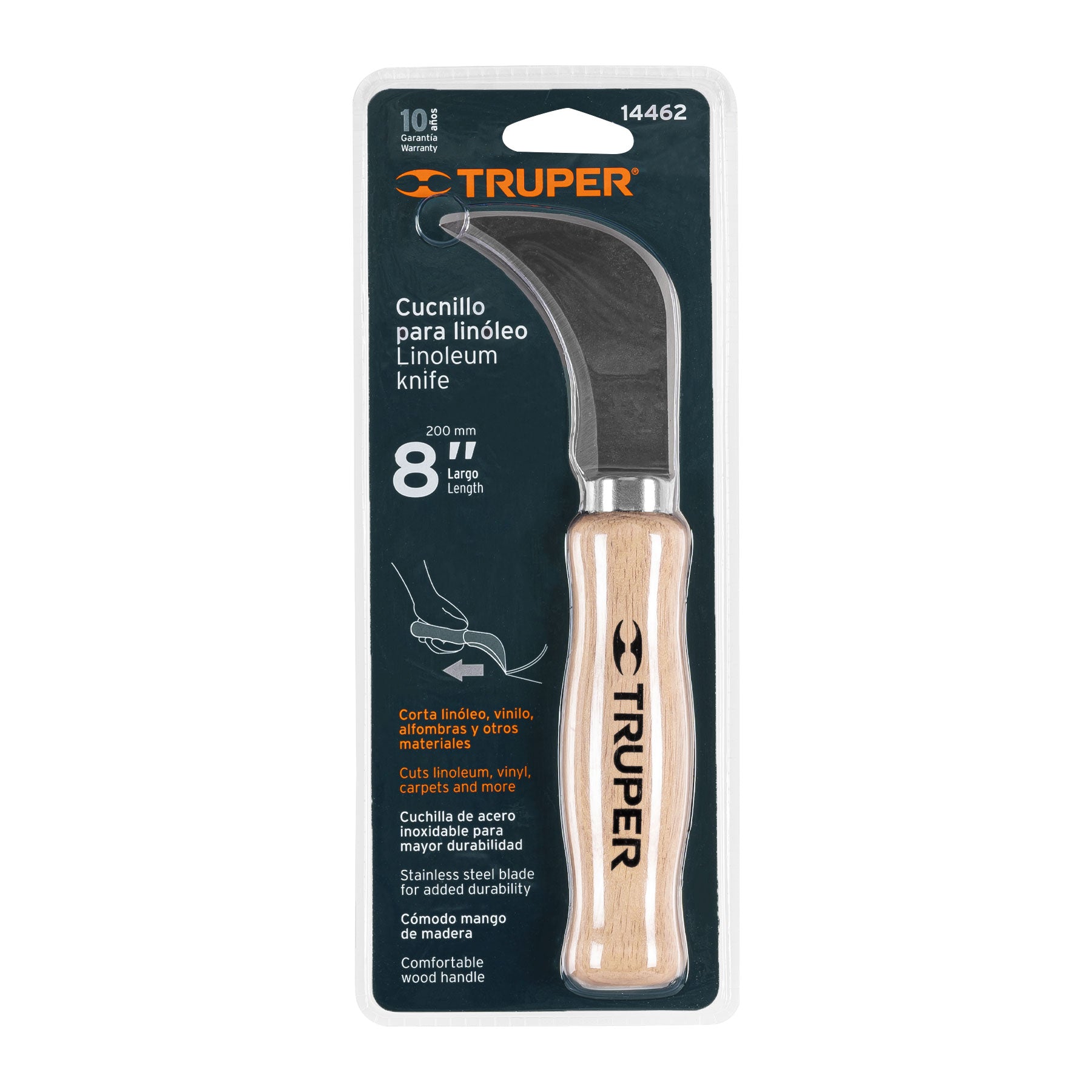 Cuchillo 7-1/2" para linóleo, Truper