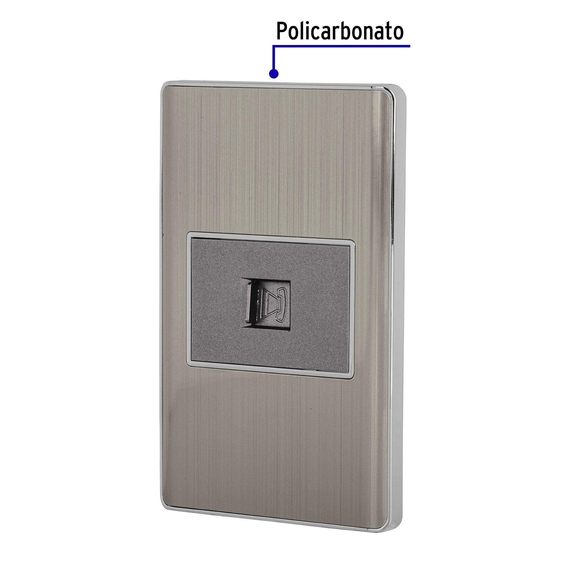 Placa armada acero inox 1 toma para teléfono 1.5 módelo, Lisboa