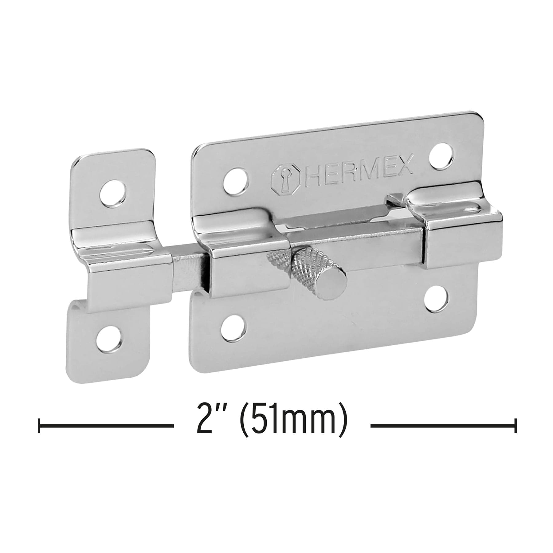 Pasador de barra plana 2" acabado cromo, Hermex