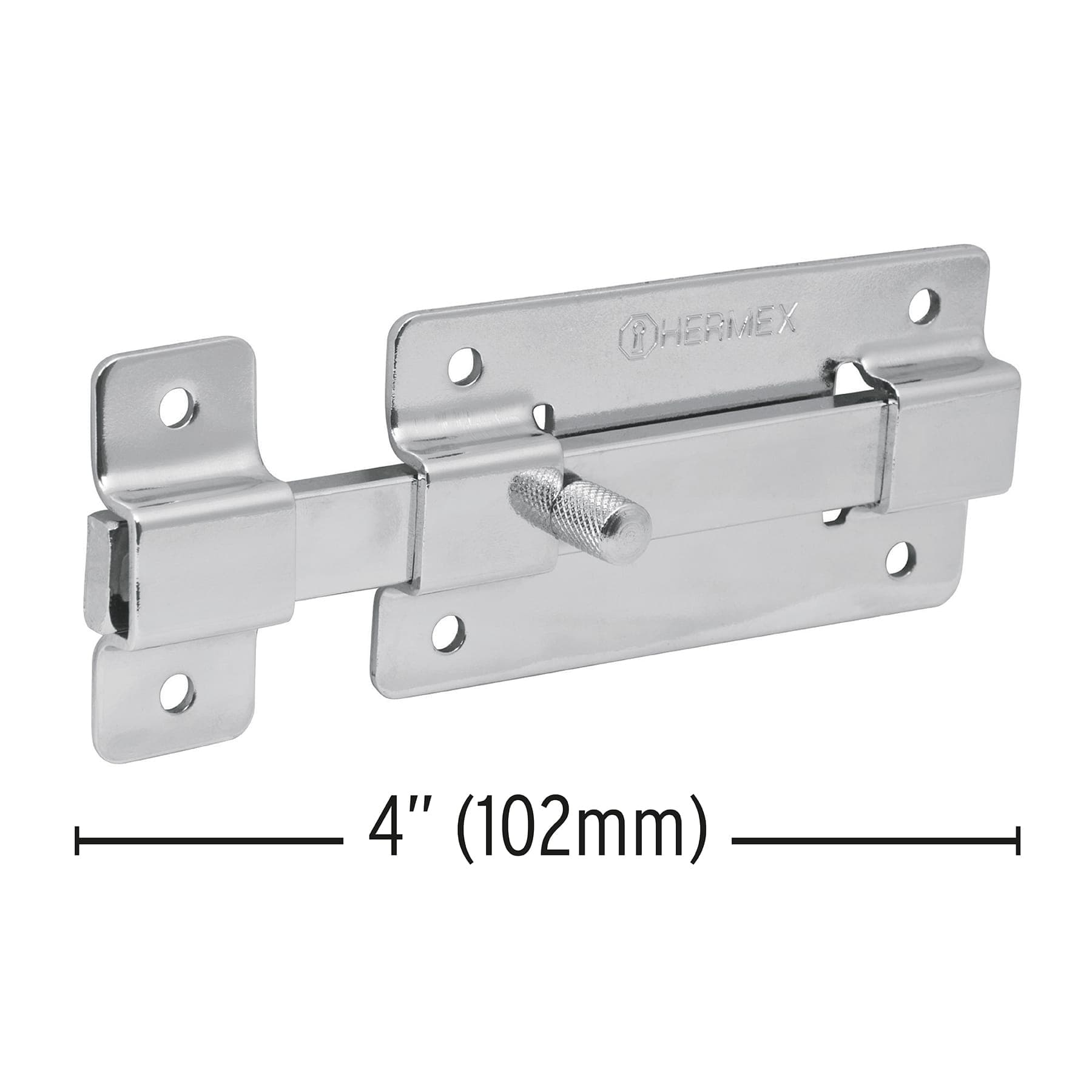 Pasador de barra plana 4" acabado cromo, Hermex