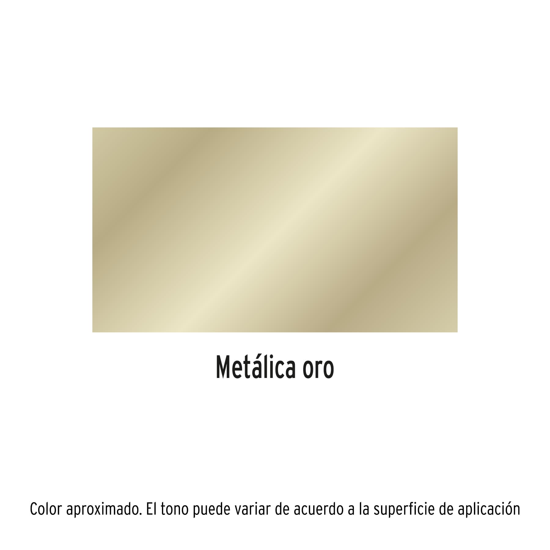 Pintura en aerosol, oro metálico, bote esbelto, 400 ml