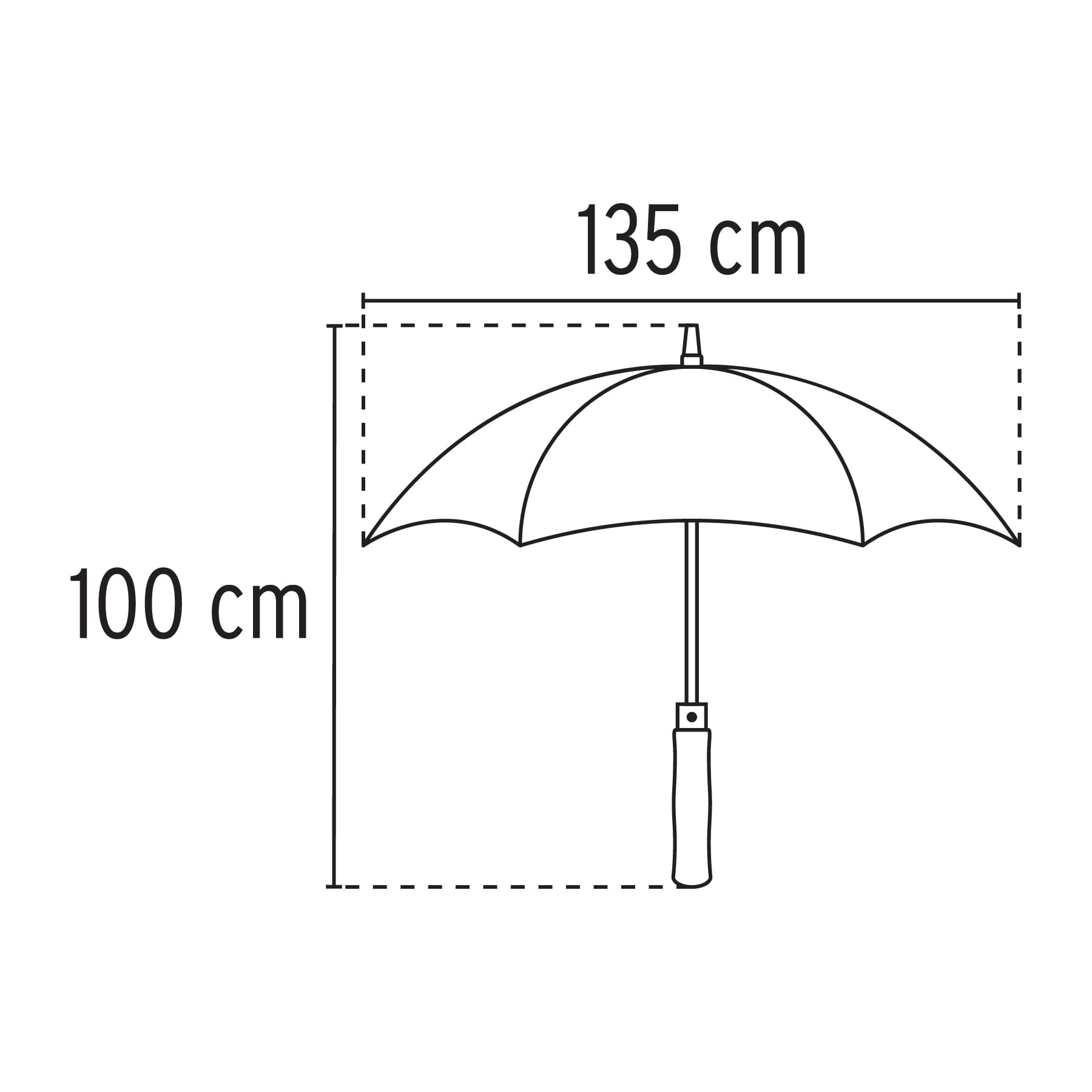 Paraguas de 135 cm, Truper