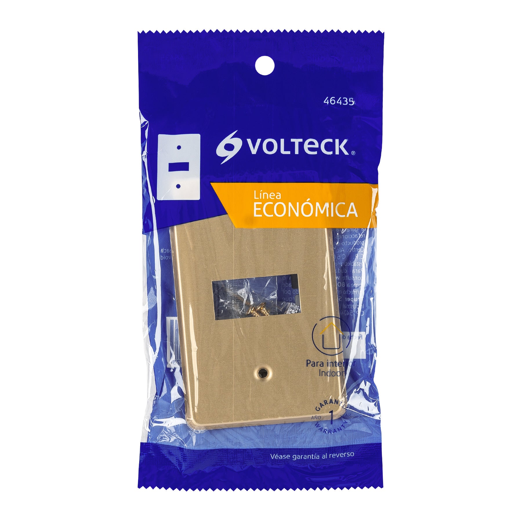 Placa 1 módeloulo, de aluminio, línea Económica, Volteck