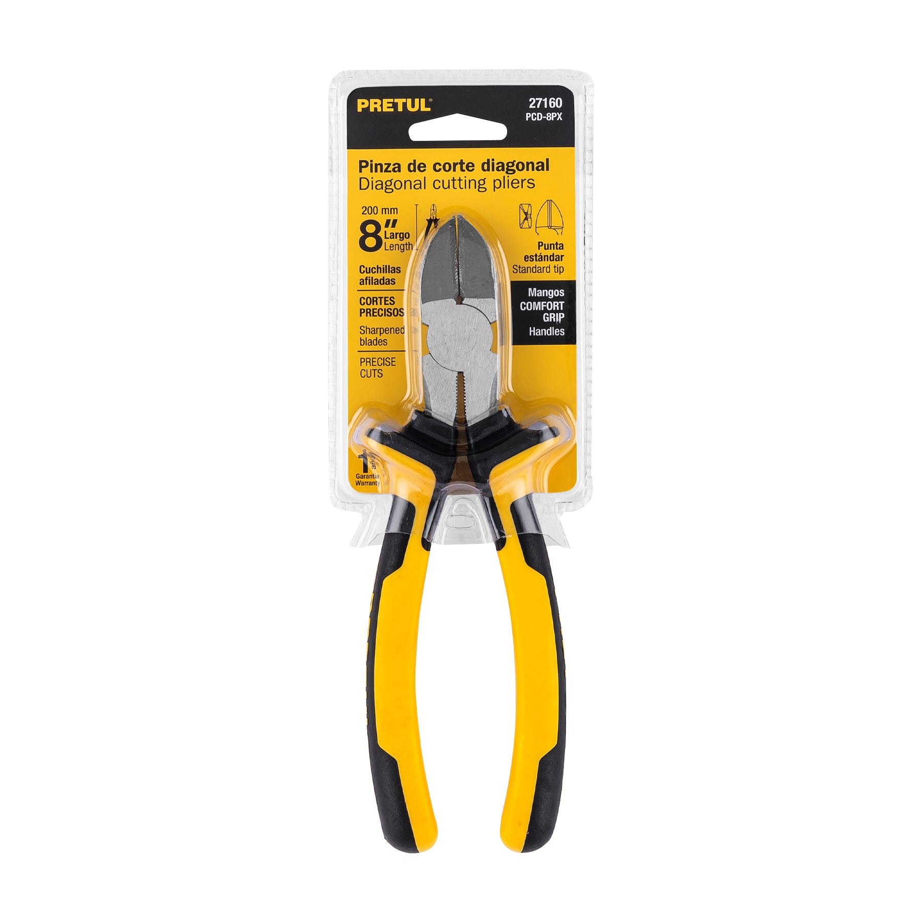 Pinza de corte diagonal 8" mango Comfort Grip, Pretul