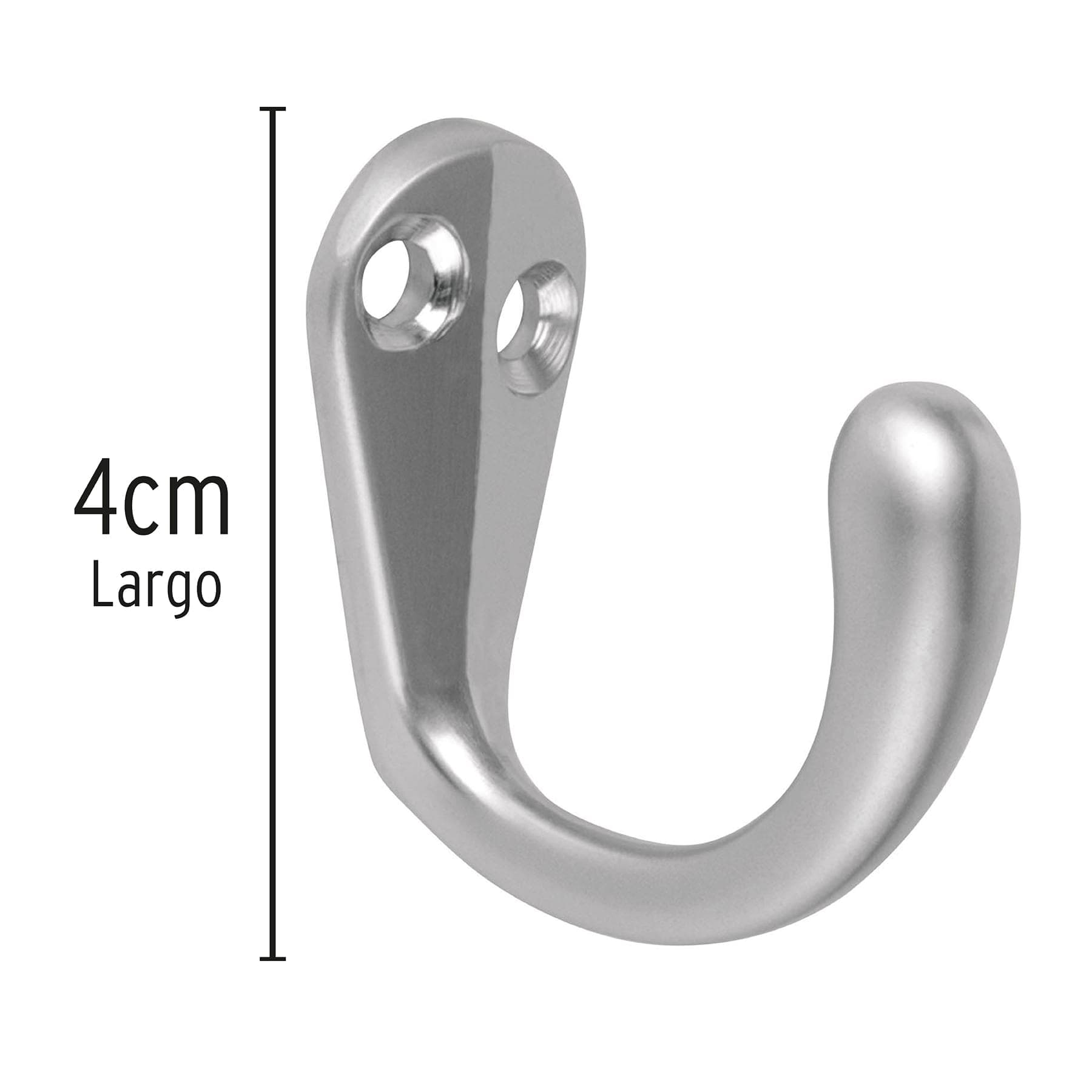 Gancho sencillo tipo perchero, cromo mate, Hermex