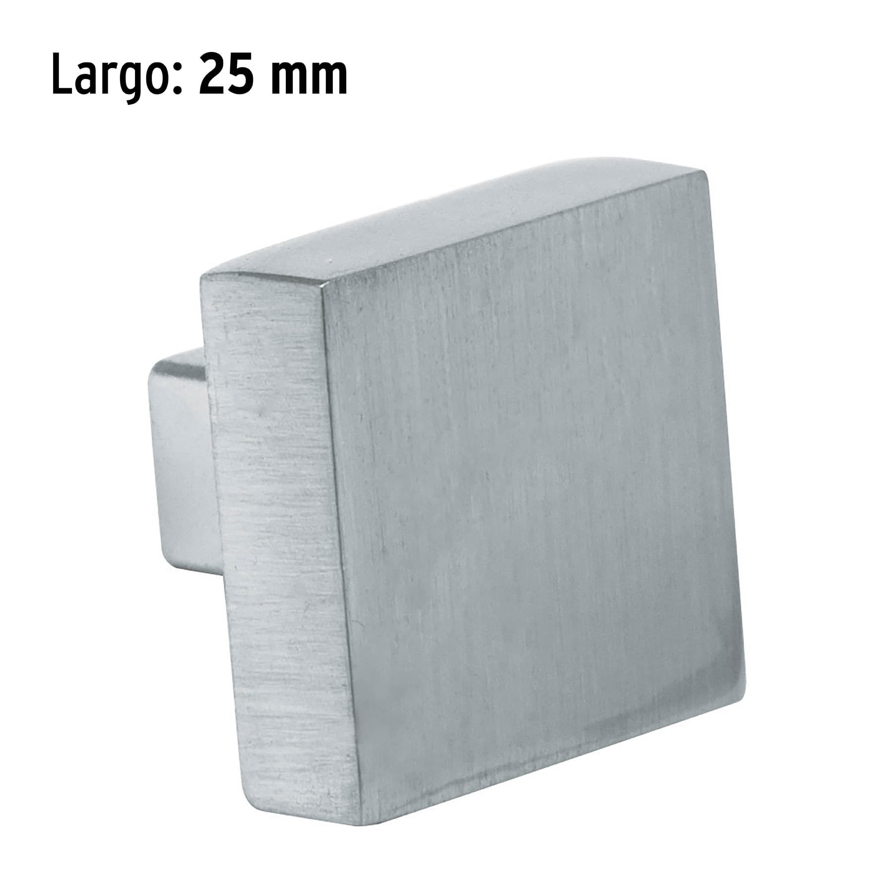 Perilla metálica estilo "Andamio" acabado níquel satinado