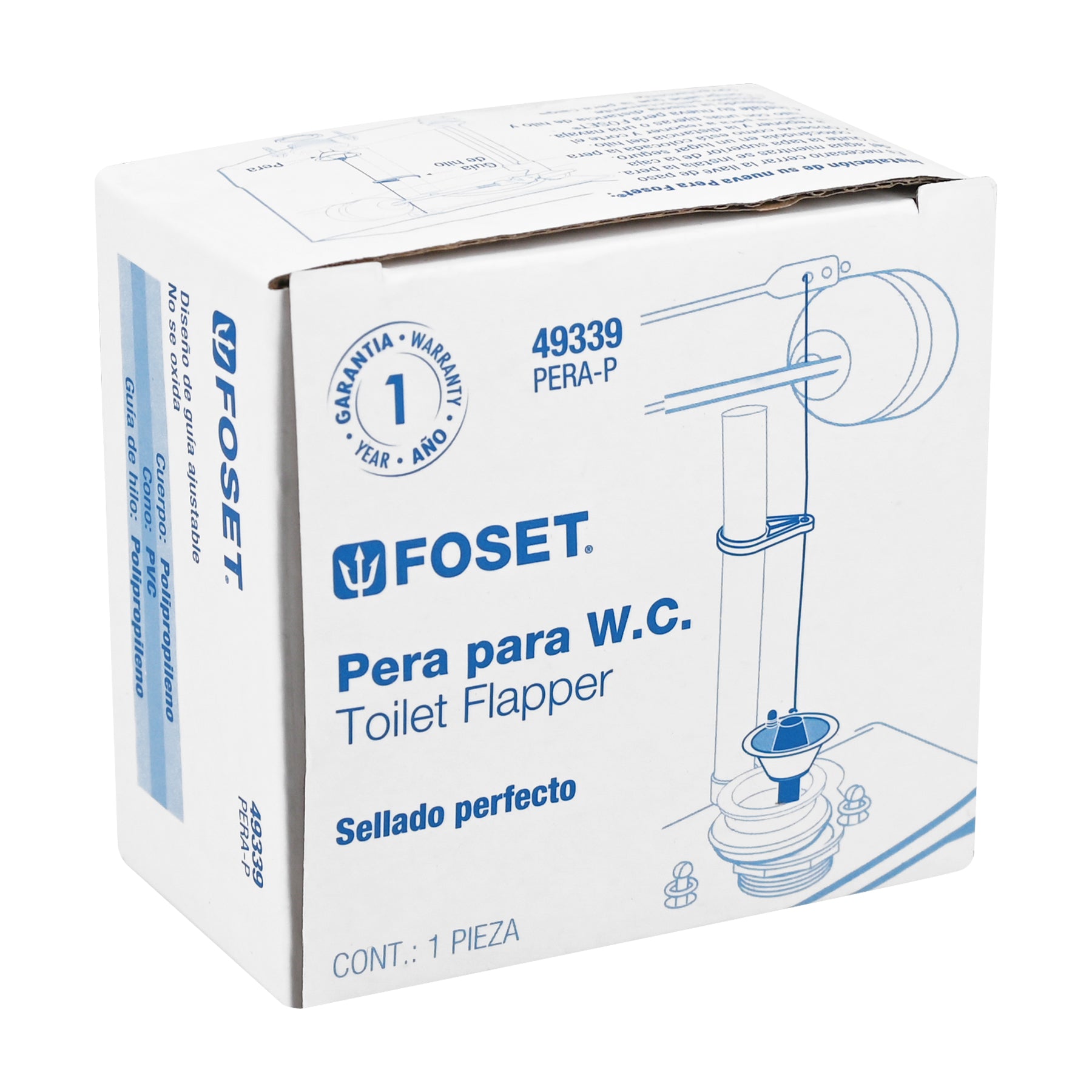 Pera 2" para tanque WC, Foset