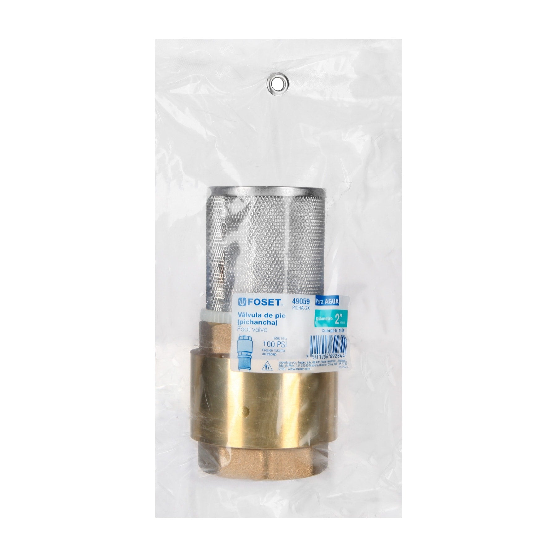 Pichancha con rejilla acero inoxidable 2", Foset
