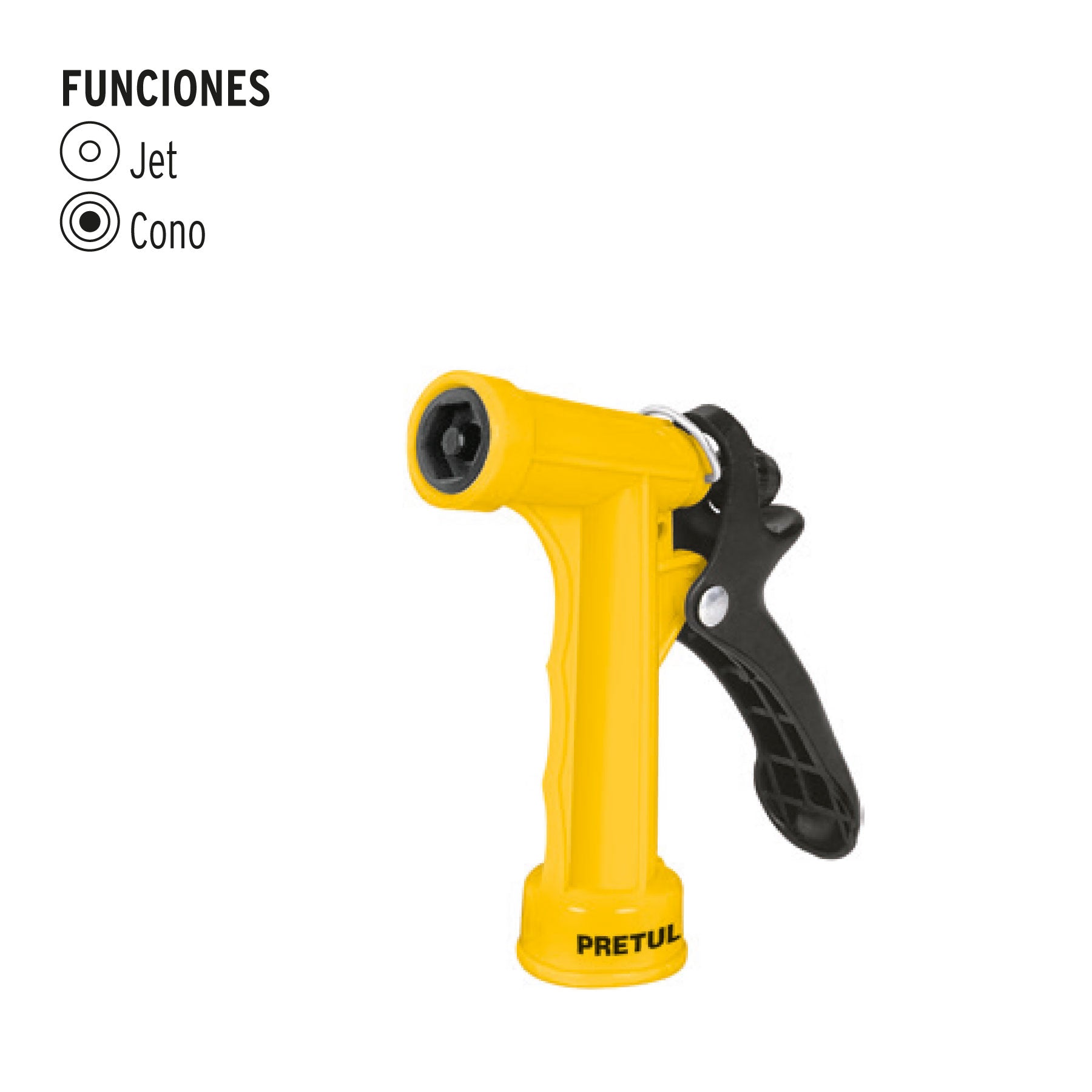 Pistola para riego de 4" de 2 funciones plástica, Pretul