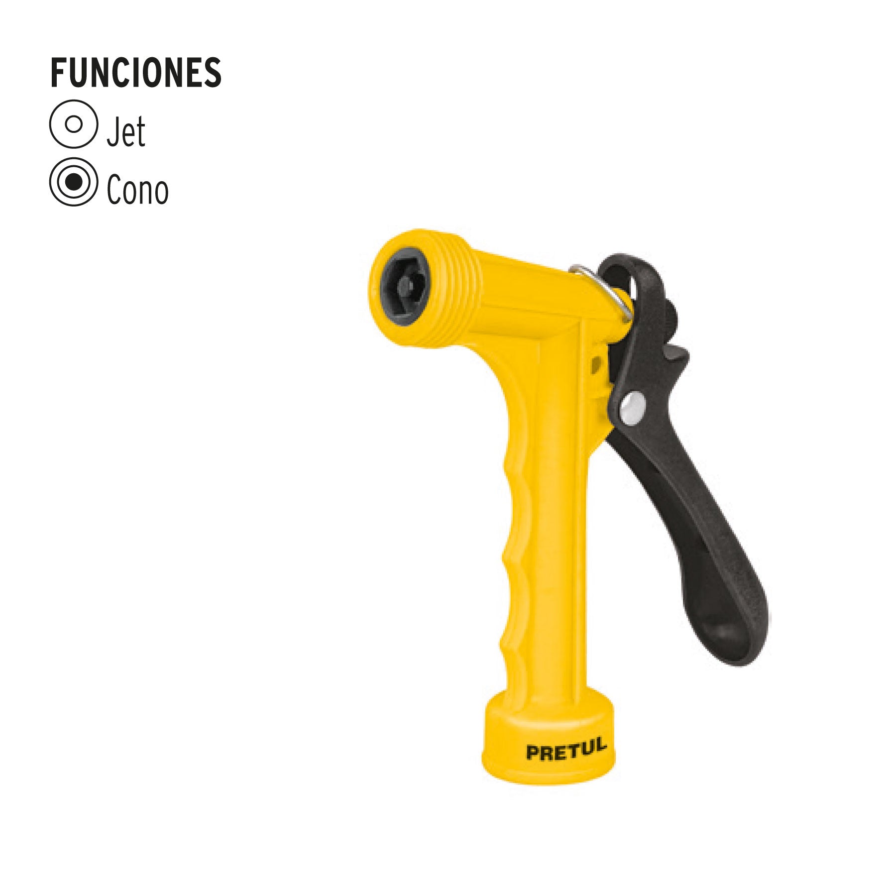 Pistola para riego de 5" de 2 funciones plástica, Pretul