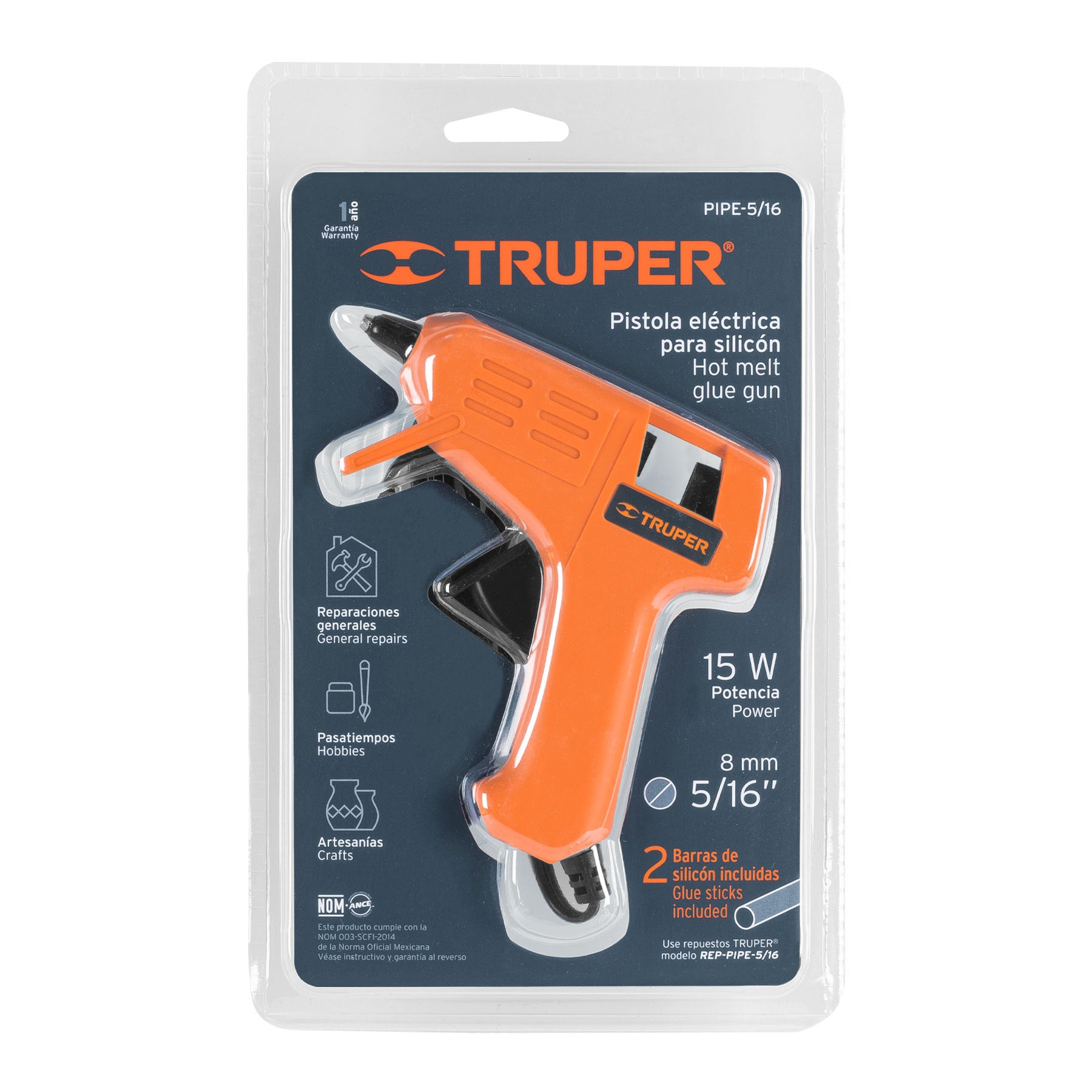 Pistola eléctrica para silicón de 5/16", Truper