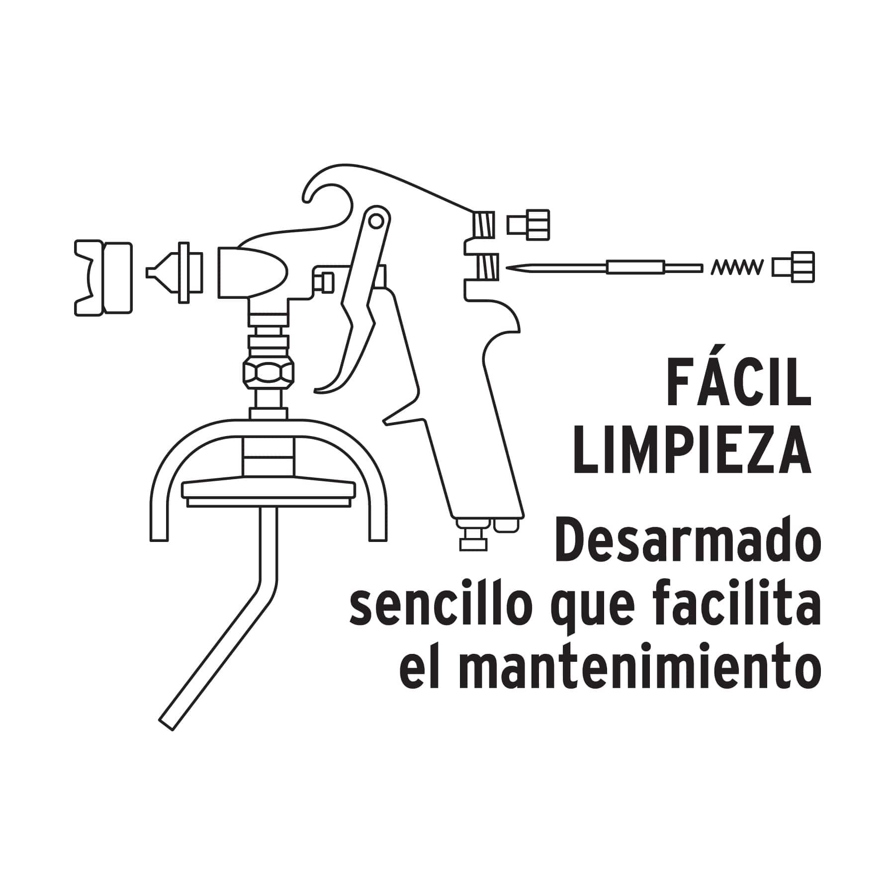 Pistola para pintar baja presión, naranja, entrada inf, Truper