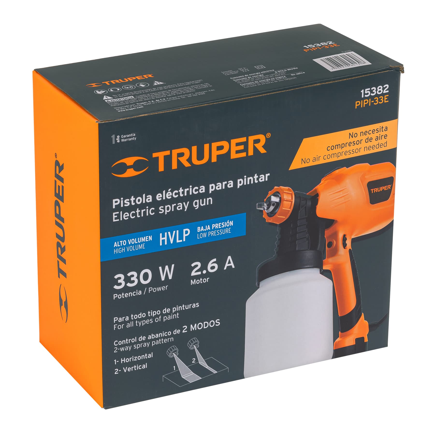 Pistola eléctrica para pintar de 330 W, Truper