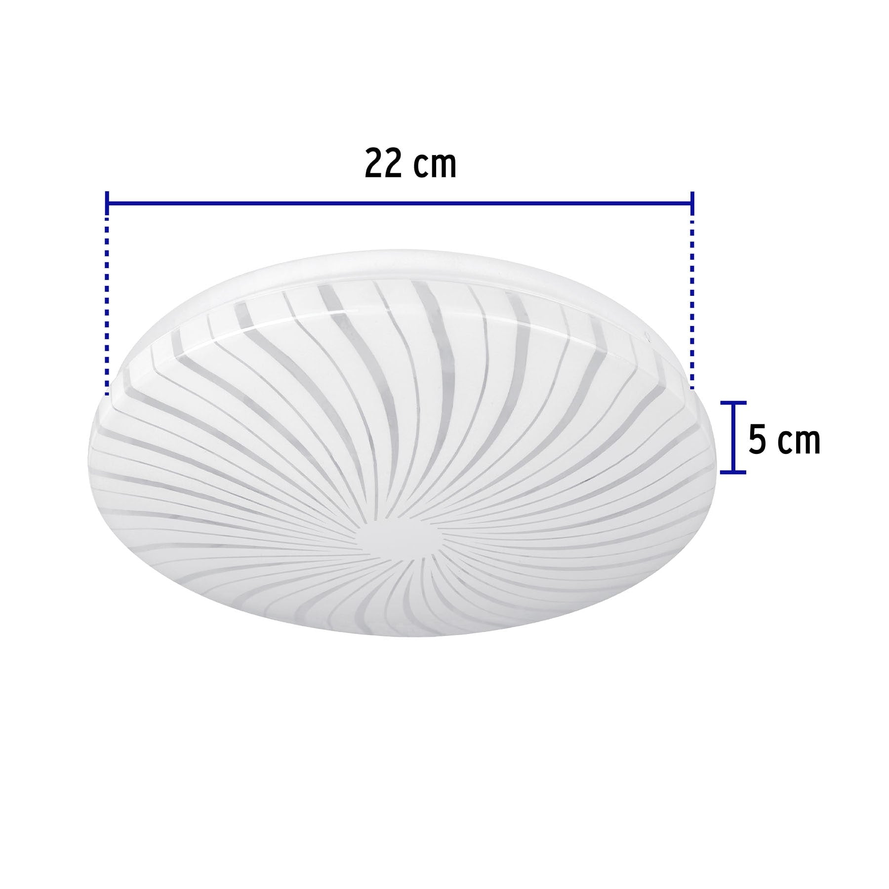 Luminario LED 8W plafón decorativo espiral luz de día, BASIC